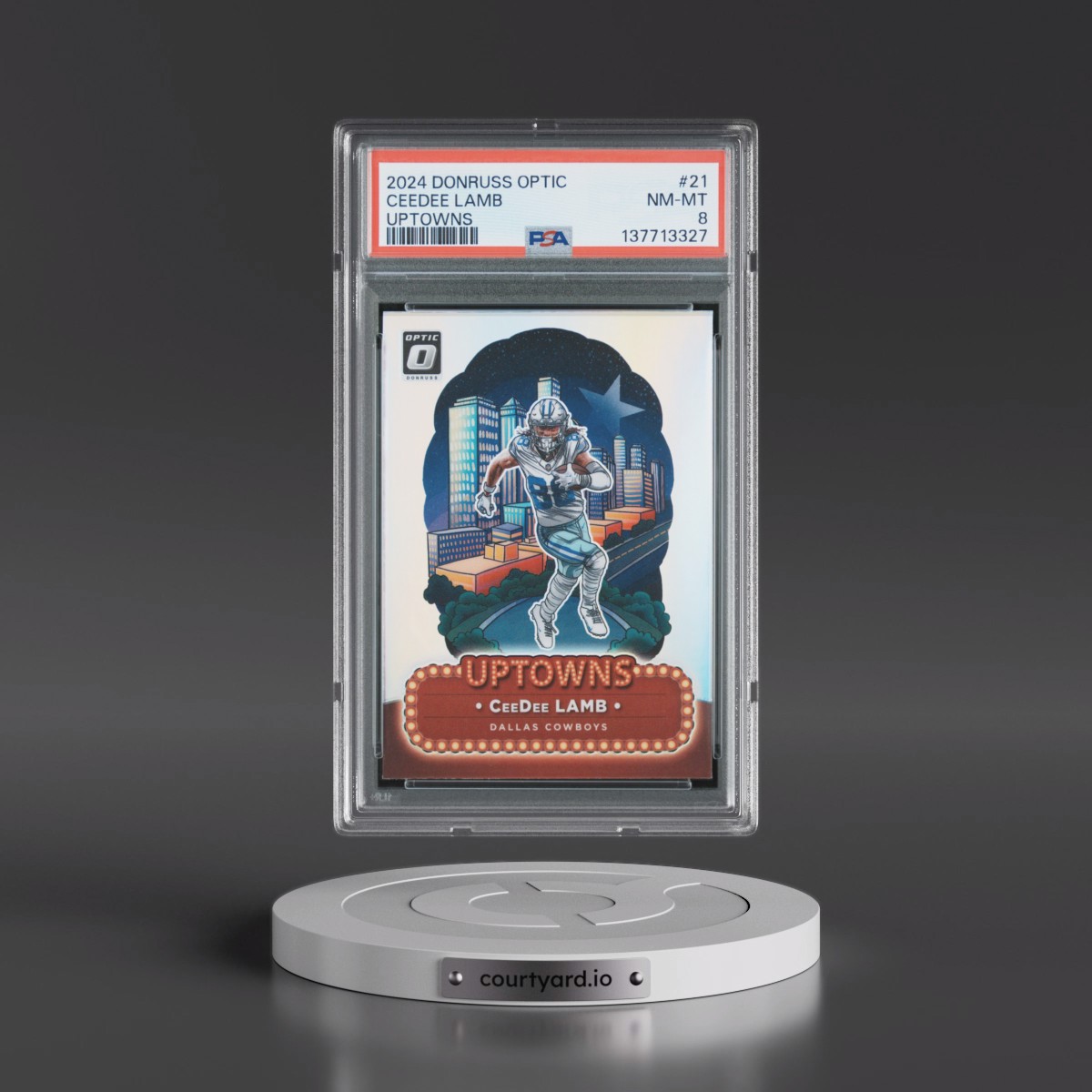 2024 Panini Donruss Optic Uptowns #21 Ceedee Lamb (PSA 8 NM-MT)