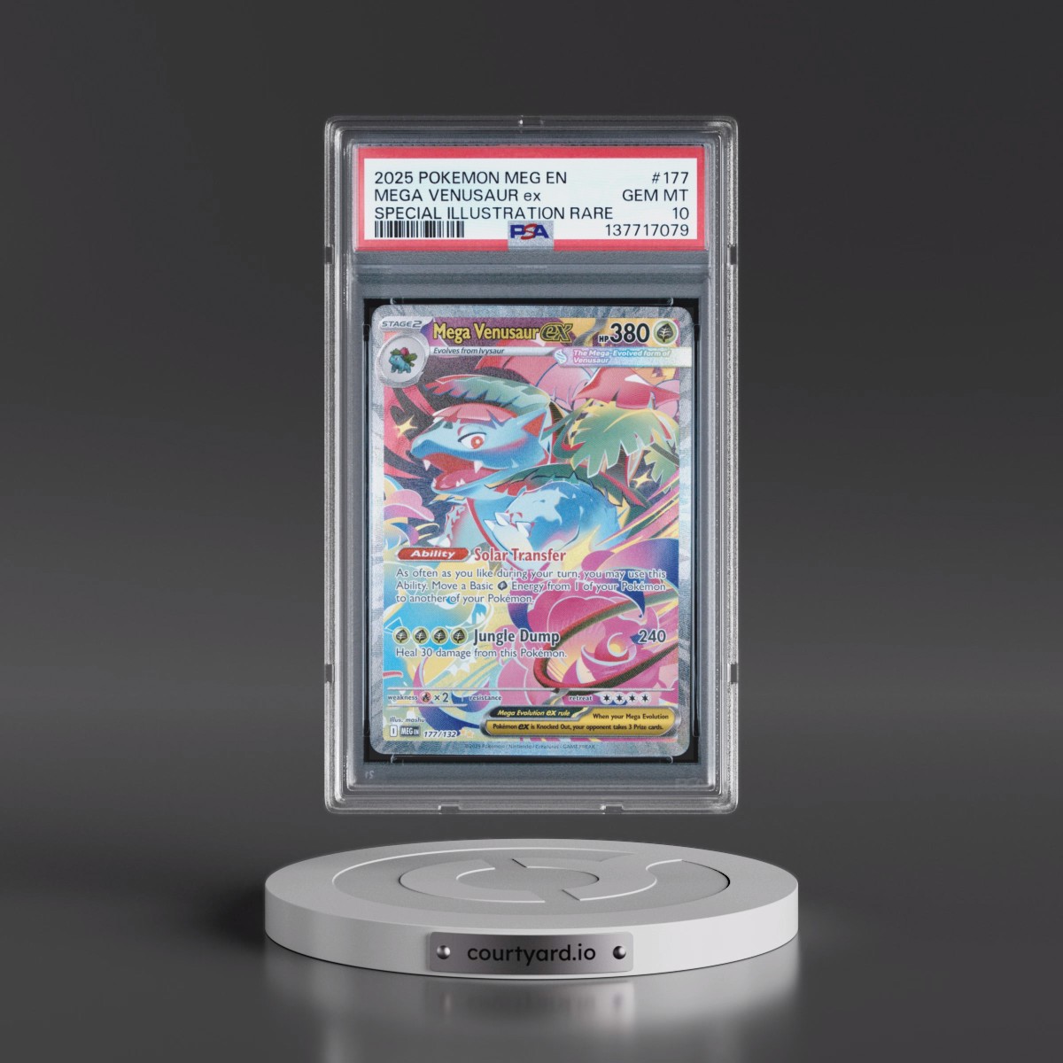 2025 Pokémon Meg EN-Mega Evolution #177 Mega Venusaur EX - Holo Special Illustration Rare (PSA 10 GEM MINT)