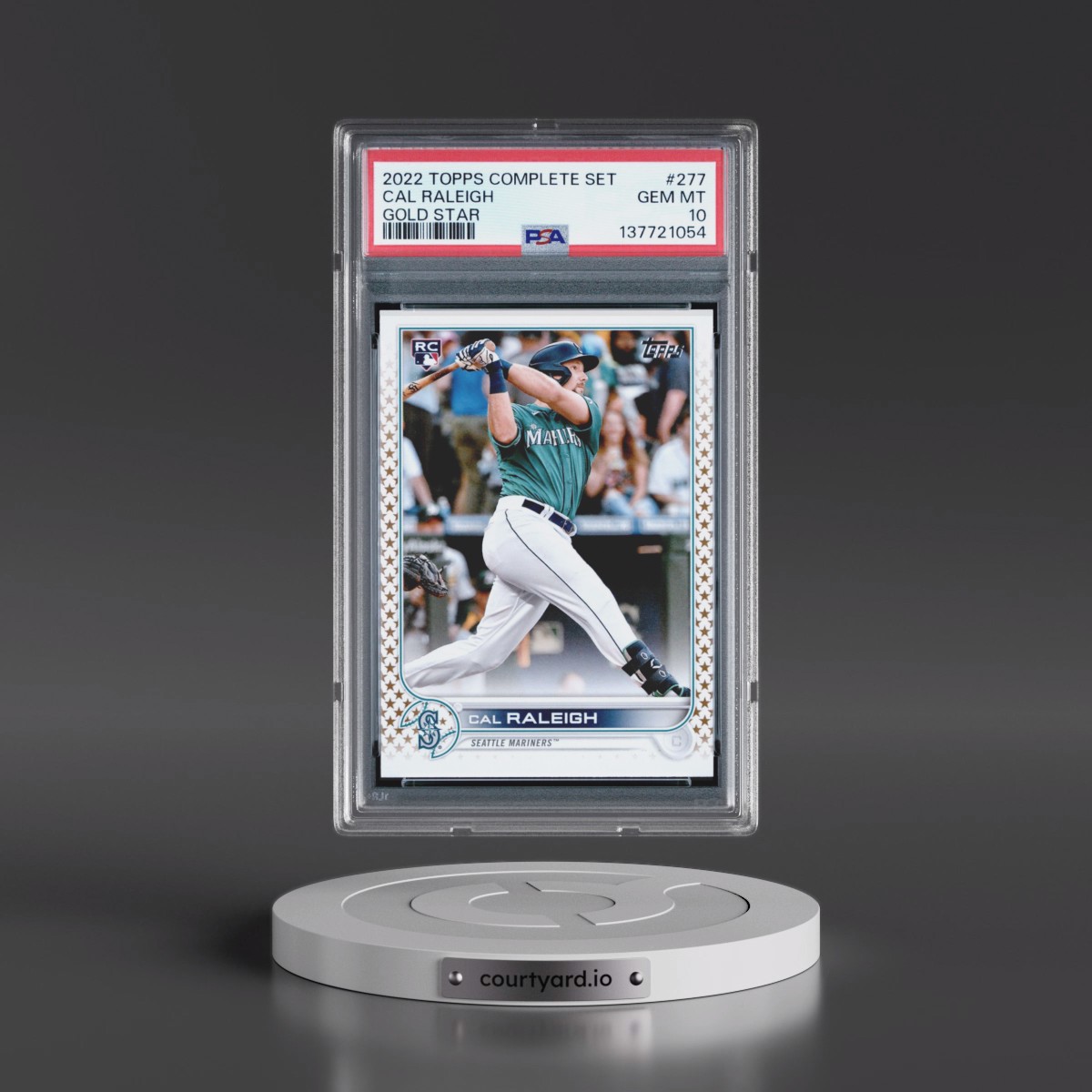 2022 Topps Complete Set #277 Cal Raleigh - Gold Star (PSA 10 GEM MINT)