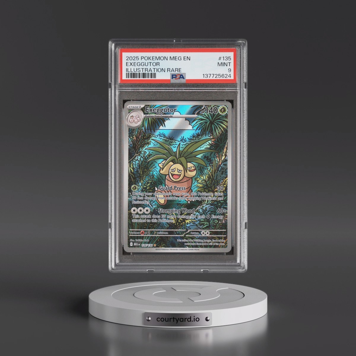 2025 Pokémon Meg EN-Mega Evolution #135 Exeggutor - Illustration Rare (PSA 9 MINT)