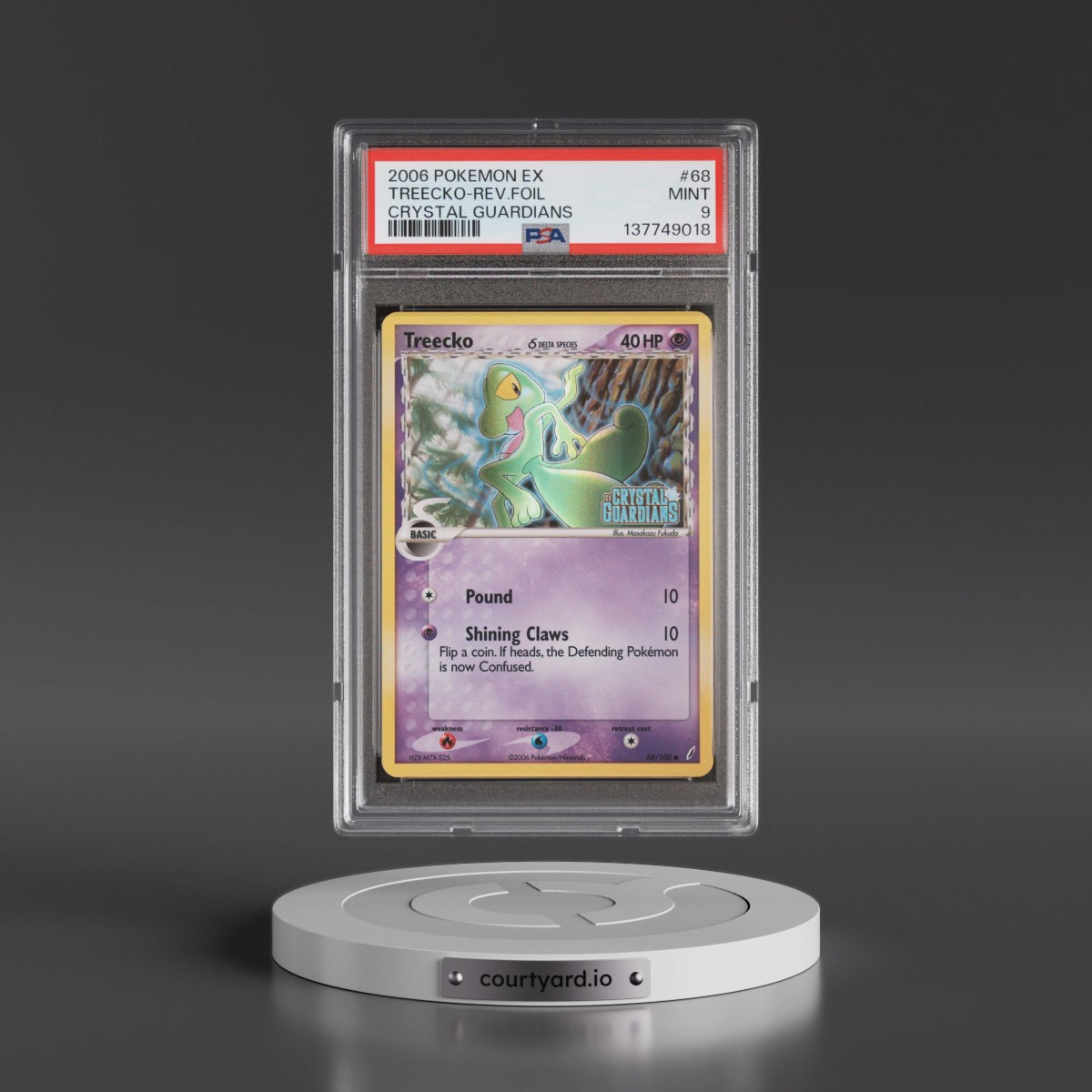 2006 Pokémon EX Crystal Guardians #68 Treecko - Reverse Foil (PSA 9 MINT)