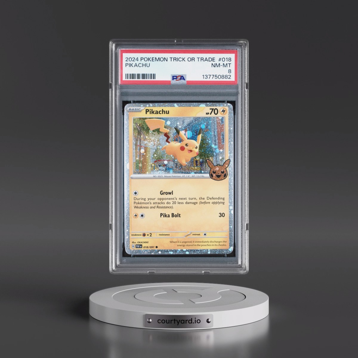 2024 Pokémon Trick or Trade #018 Pikachu (PSA 8 NM-MT)