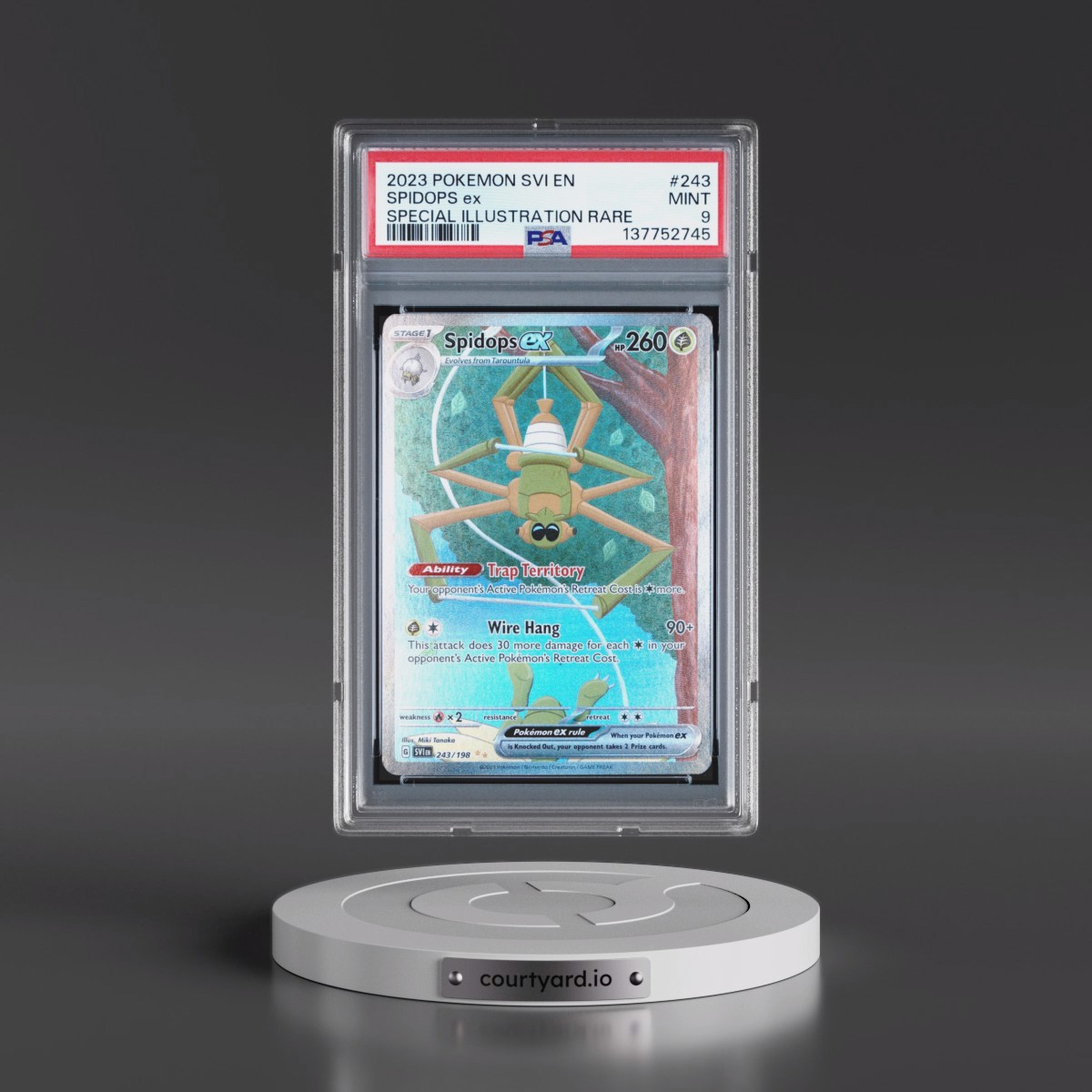 2023 Pokémon Svi EN-Scarlet & Violet Spidops EX - Holo Special Illustration Rare #243 PSA 9