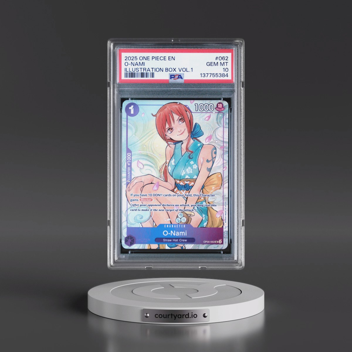 2025 One Piece Promos #062 O-Nami - Illustration Box Vol 1 (PSA 10 GEM MINT)