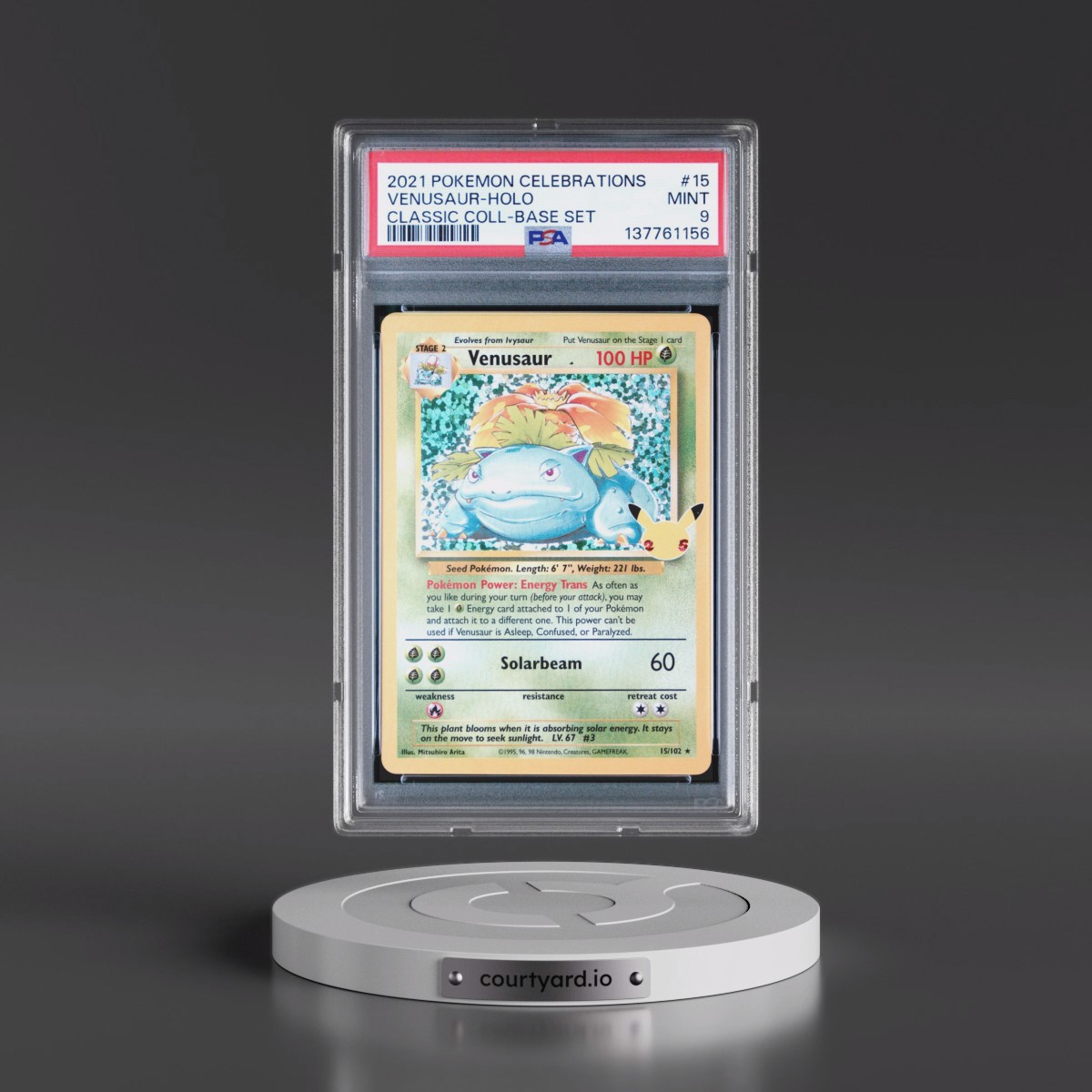 2021 Pokémon Celebrations Classic Collection #15 Venusaur - Holo (PSA 9 MINT)