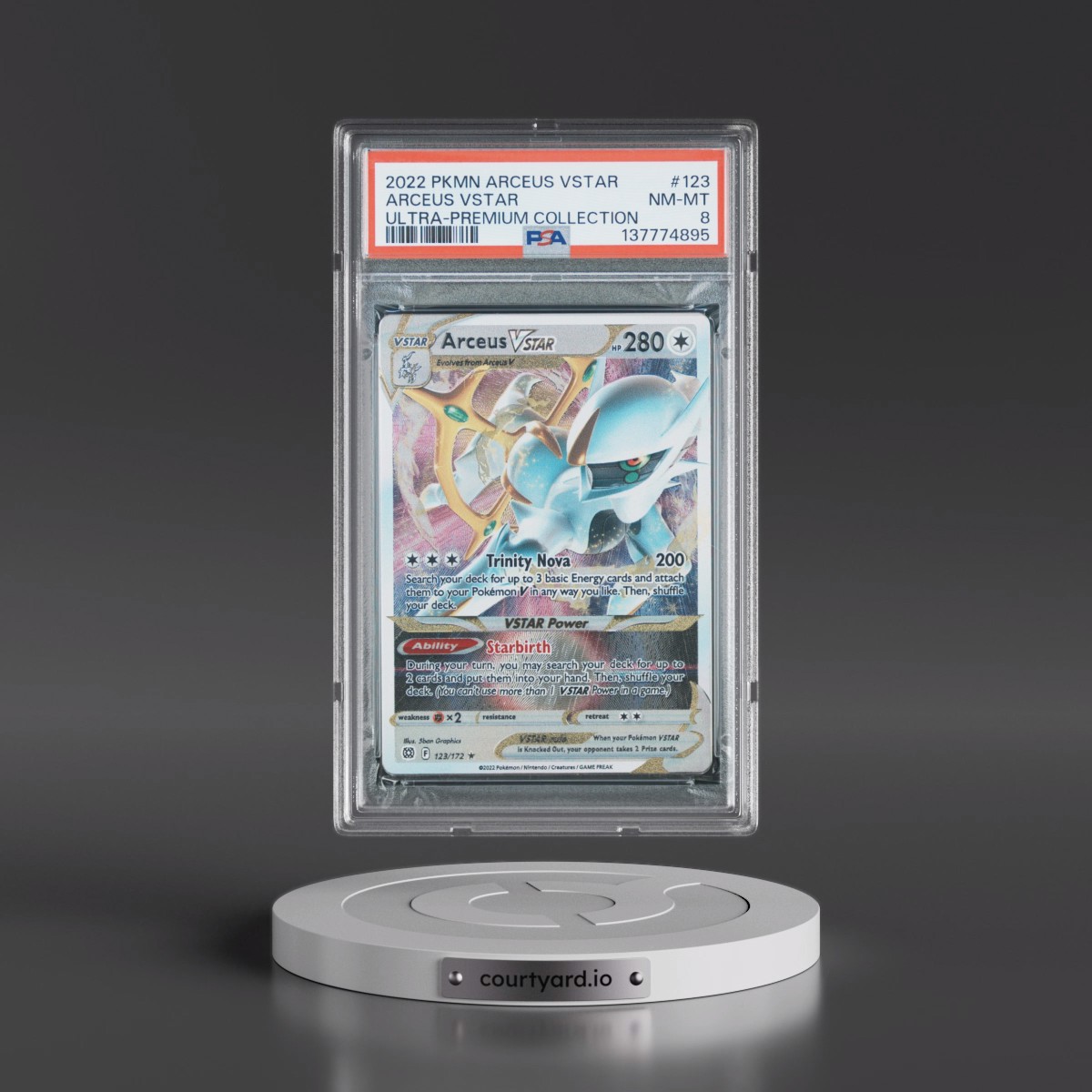 2022 Pokémon Arceus Vstar Ultra-Premium Collection #123 Arceus Vstar (PSA 8 NM-MT)