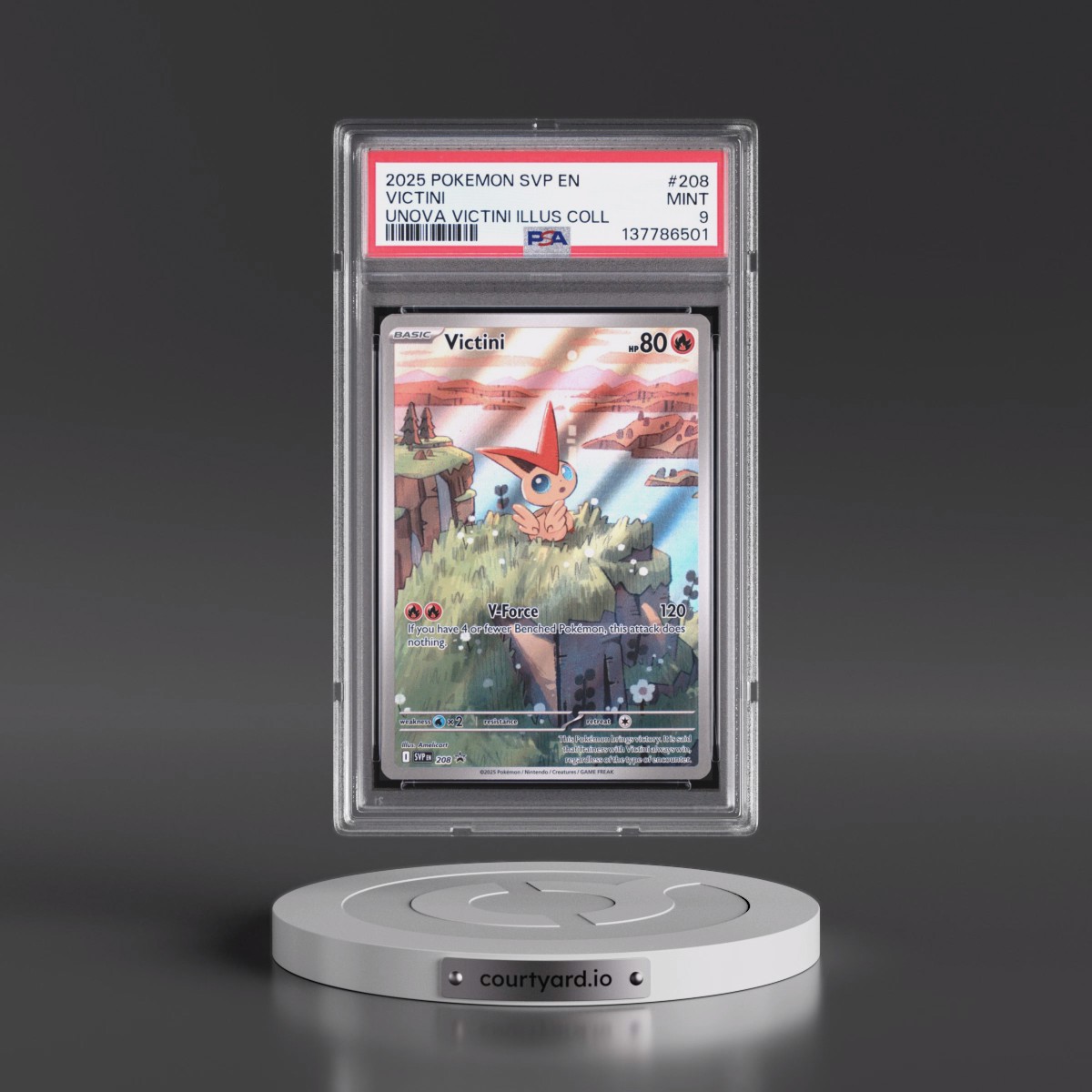 2025 Pokémon Svp EN-SV Black Star Promo #208 Victini - Unova Victini Illustration Collection (PSA 9 MINT)
