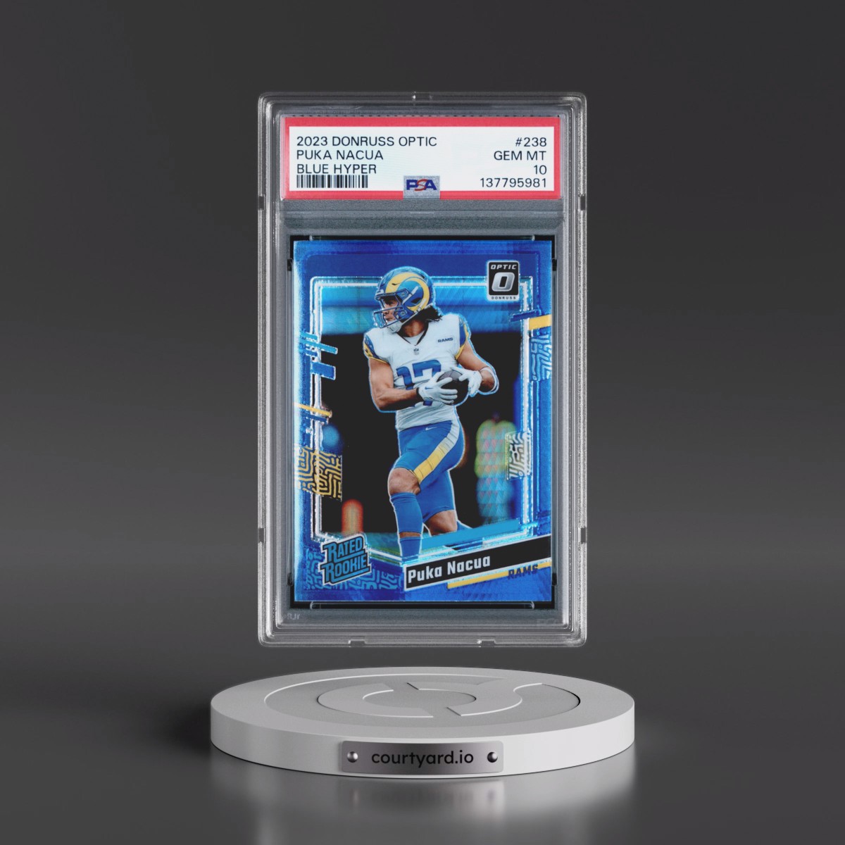 2023 Panini Donruss Optic Puka Nacua - Blue Hyper #238 PSA 10
