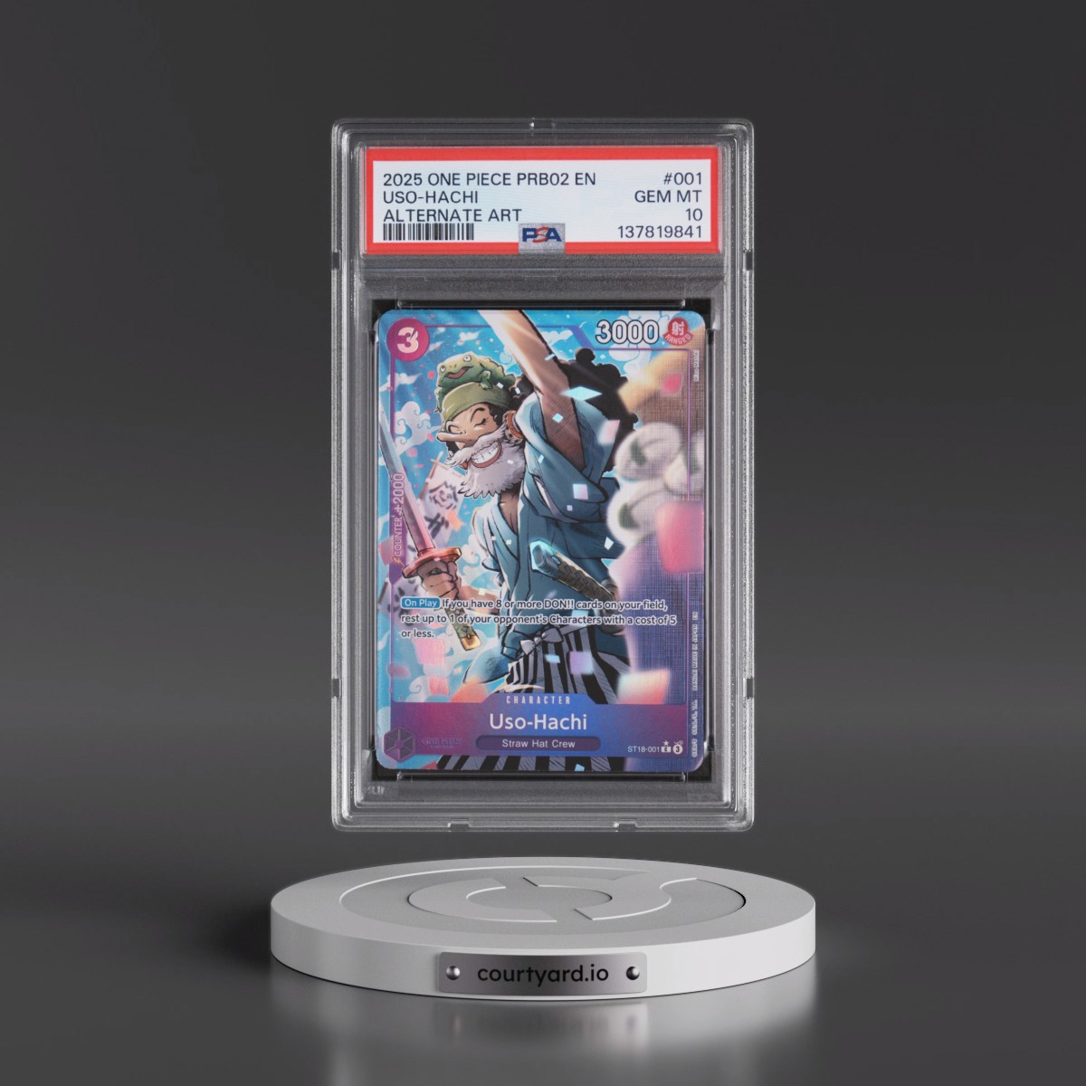 2025 One Piece PRB02-Premium Booster -One Piece Card the Best- Vol.2 #001 Uso-Hachi - Alternate Art (PSA 10 GEM MINT)