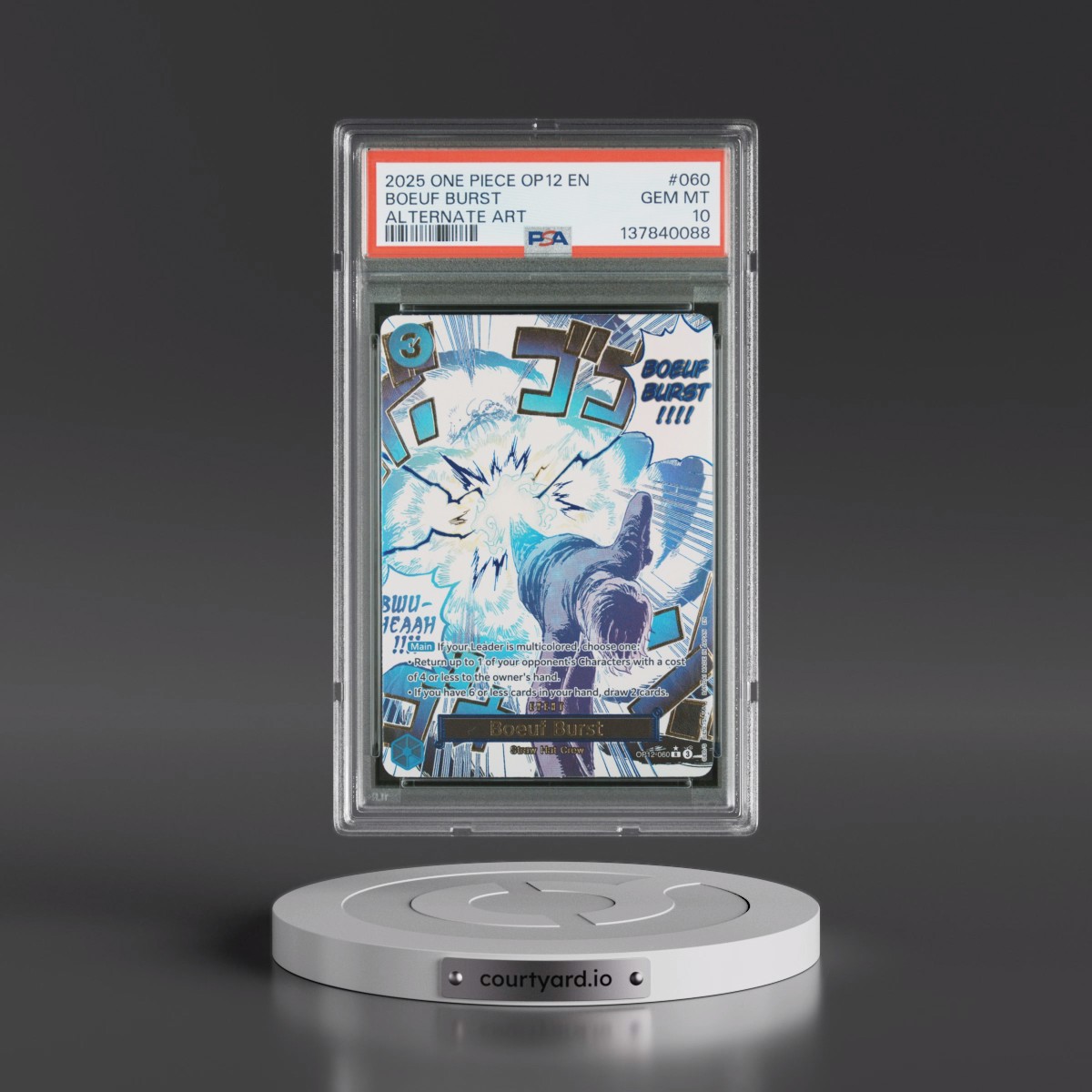 2025 One Piece OP12-Legacy of the Master #060 Boeuf Burst - Alternate Art (PSA 10 GEM MINT)