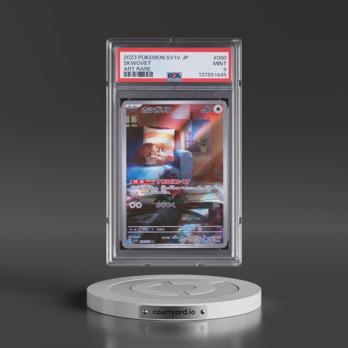 2023 Pokémon Sv1v-Violet EX #090 Skwovet - Art Rare (PSA 9 MINT)
