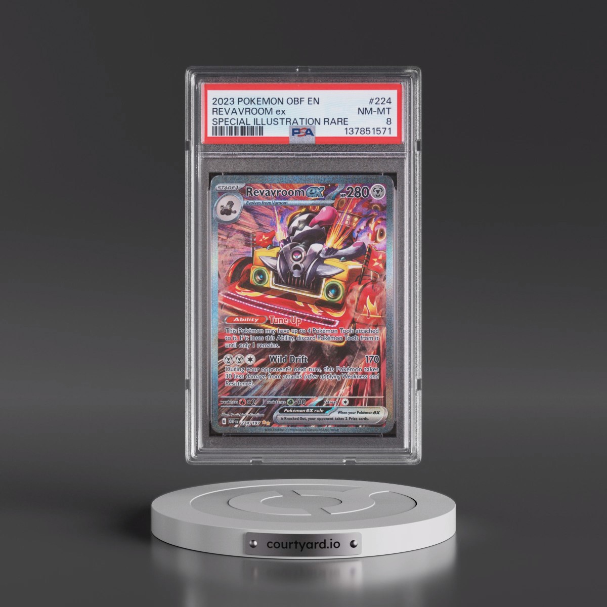 2023 Pokémon Obf EN-Obsidian Flames #224 Revavroom EX - Holo Special Illustration Rare (PSA 8 NM-MT)