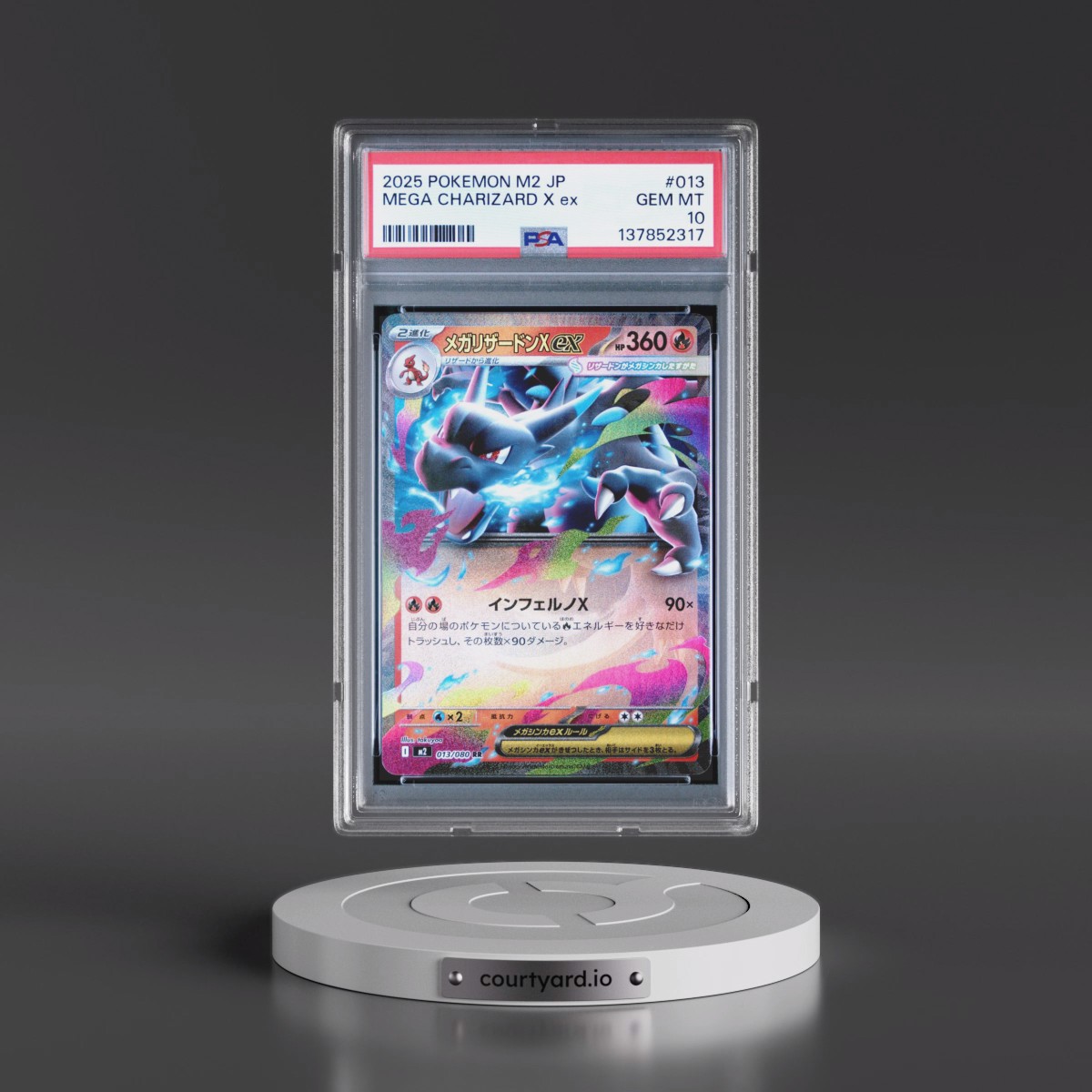 2025 Pokémon M2-Inferno X #013 Mega Charizard X EX - Holo (PSA 10 GEM MINT)