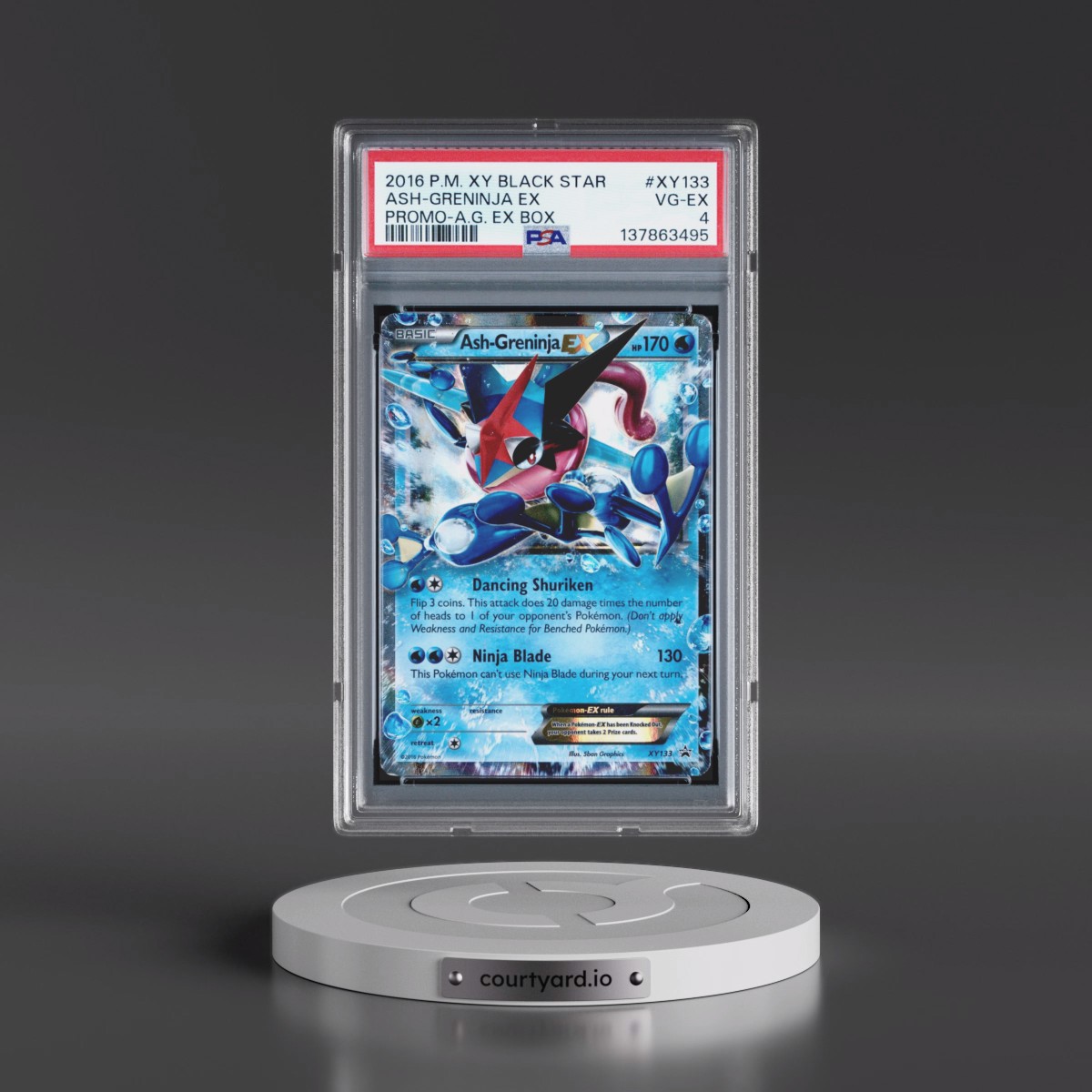 2016 Pokémon XY Black Star Promo #XY133 Ash-Greninja EX - Holo Ash-Greninja EX Box (PSA 4 VG-EX)