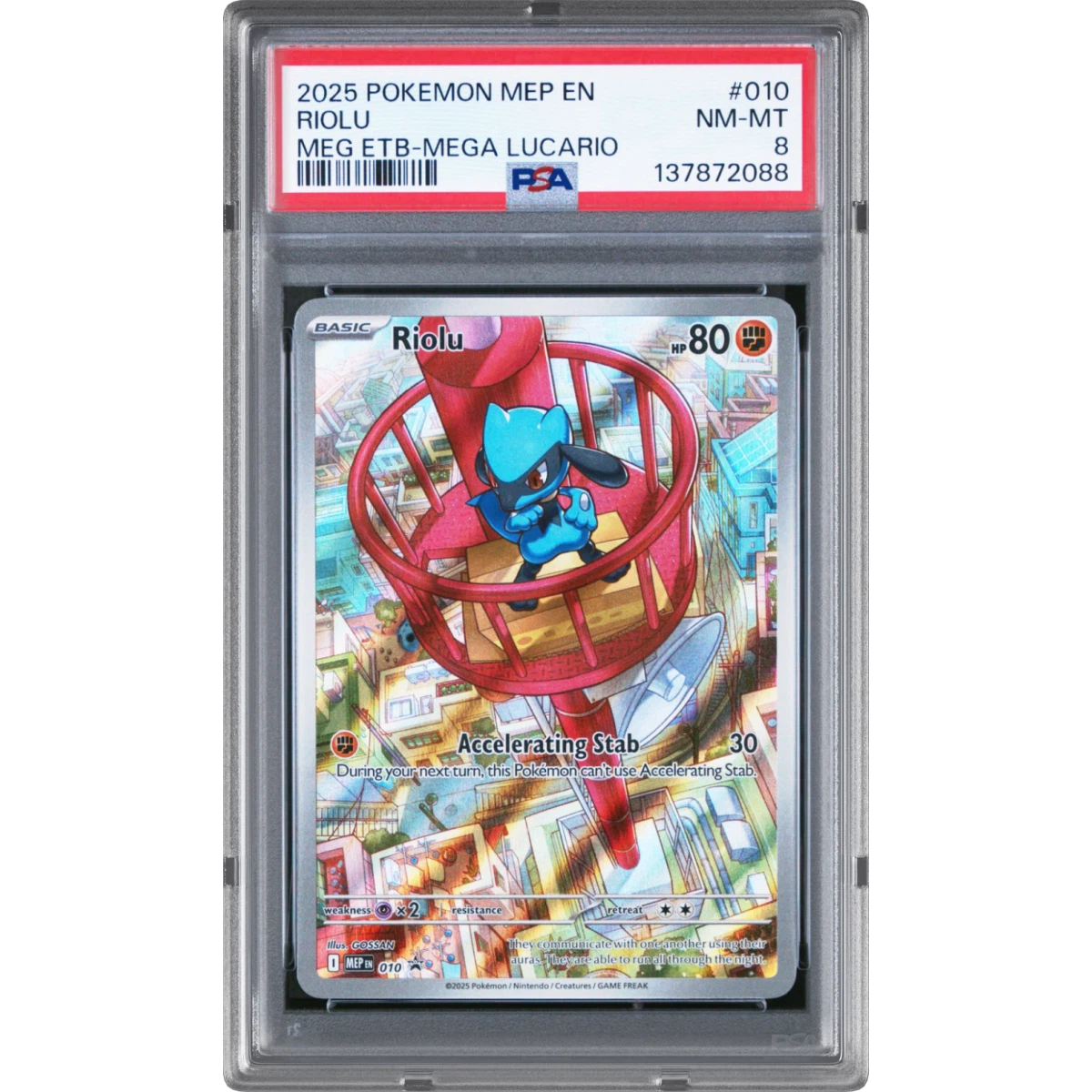 Pokémon Mep Me Black Star Riolu - Elite -Mega Lucario ( MT)