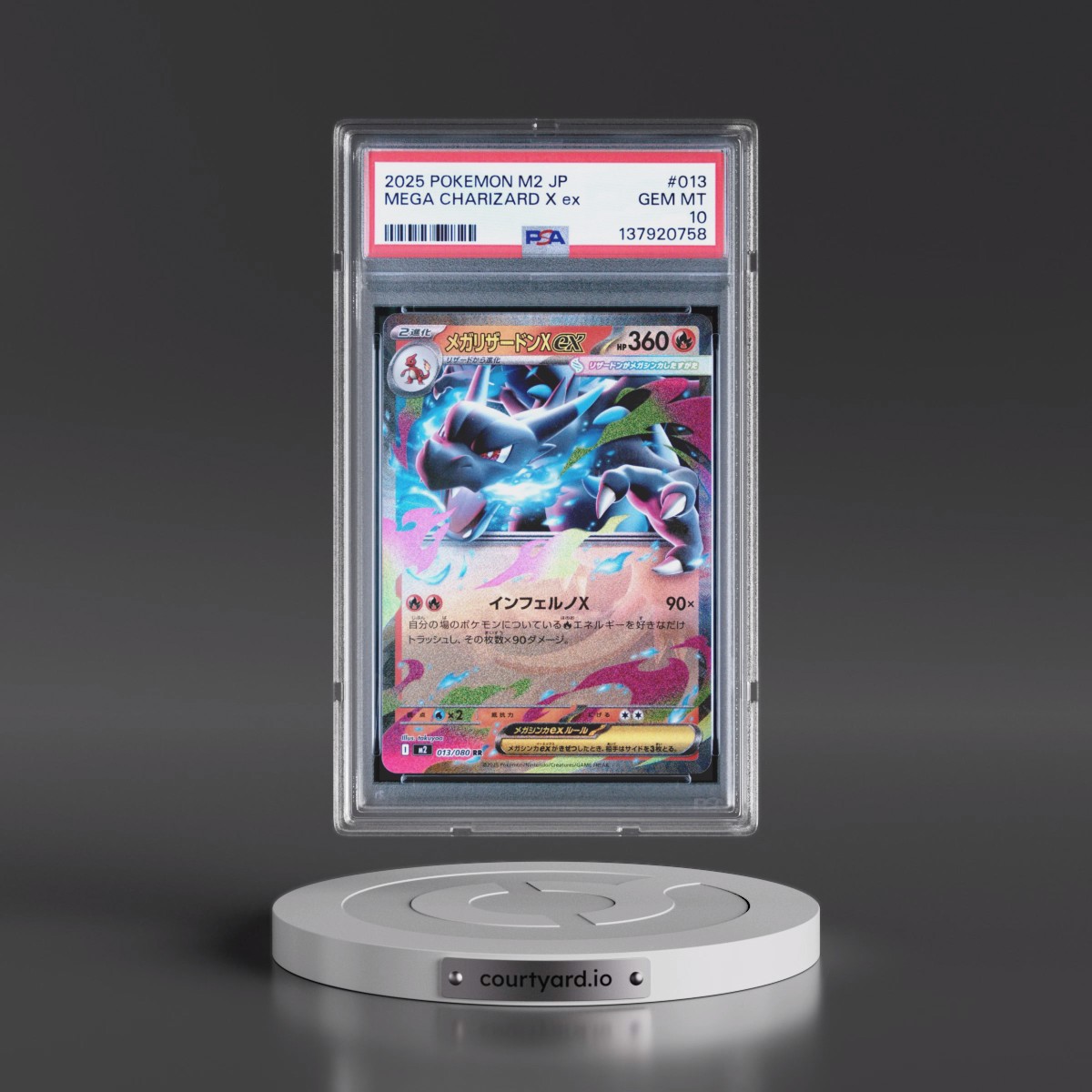 2025 Pokémon M2-Inferno X #013 Mega Charizard X EX - Holo (PSA 10 GEM MINT)