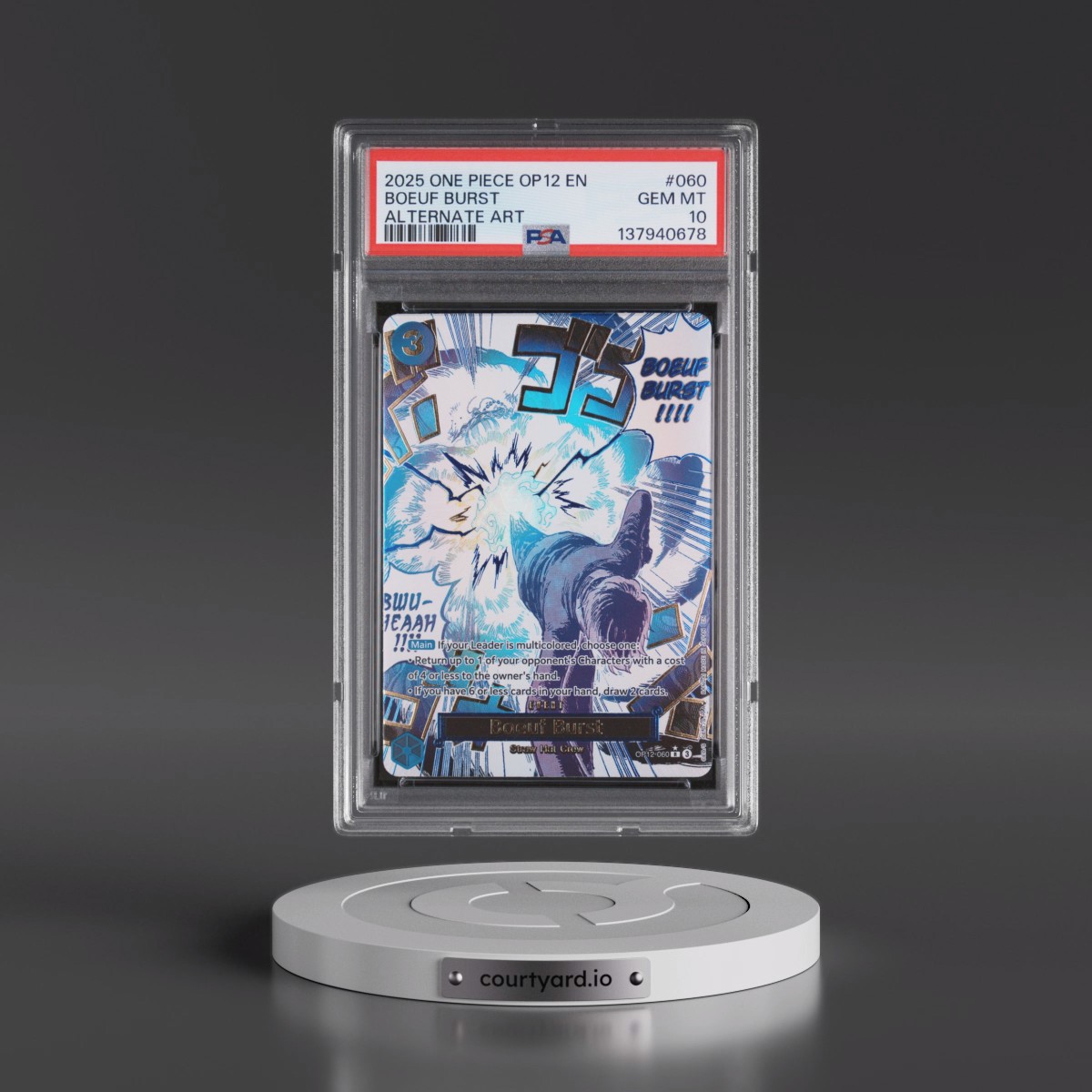 2025 One Piece OP12-Legacy of the Master #060 Boeuf Burst - Alternate Art (PSA 10 GEM MINT)