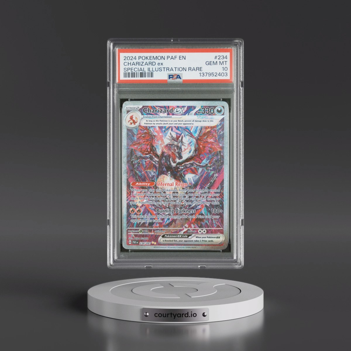 2024 Pokémon Paf EN-Paldean Fates #234 Charizard EX - Holo Special Illustration Rare (PSA 10 GEM MINT)