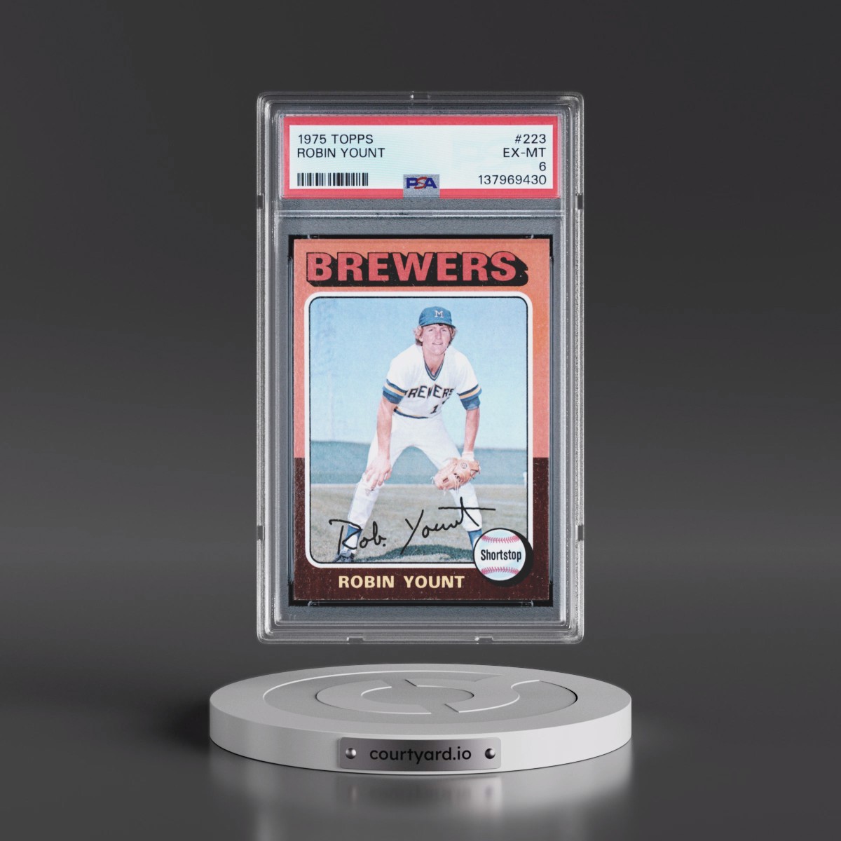 1975 Topps #223 Robin Yount (PSA 6 EX-MT)