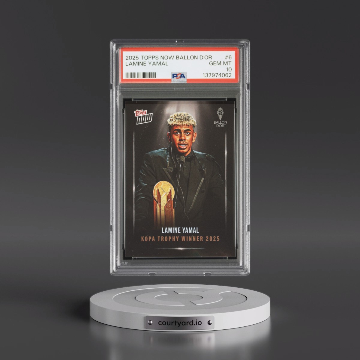 2025 Topps Now Ballon D'or Lamine Yamal #6 PSA 10