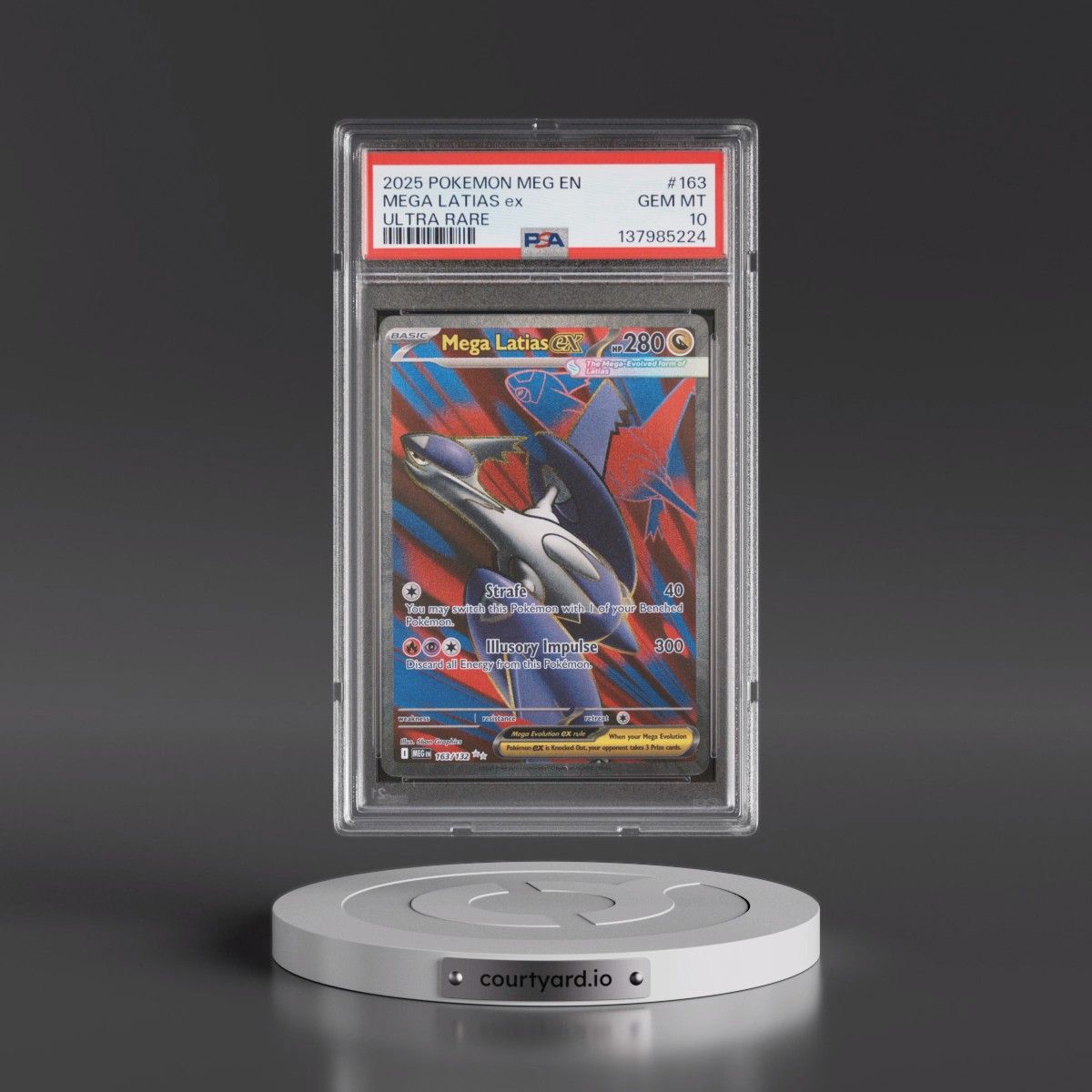 2025 Pokémon Meg EN-Mega Evolution #163 Mega Latias EX - Holo Ultra Rare (PSA 10 GEM MINT)