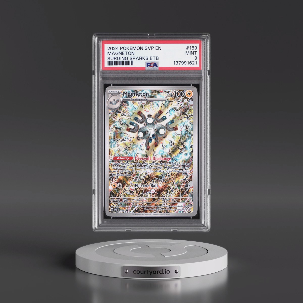 2024 Pokémon Svp EN-SV Black Star Promo #159 Magneton - Surging Sparks Elite Trainer Box (PSA 9 MINT)