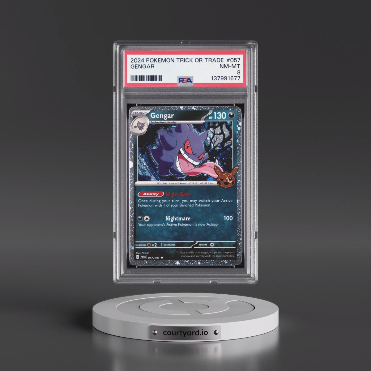 2024 Pokémon Trick or Trade #057 Gengar (PSA 8 NM-MT)