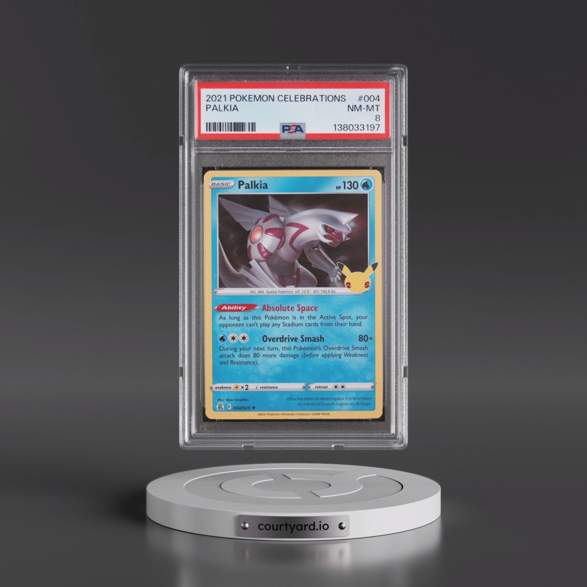 2021 Pokémon Celebrations #004 Palkia (PSA 8 NM-MT)