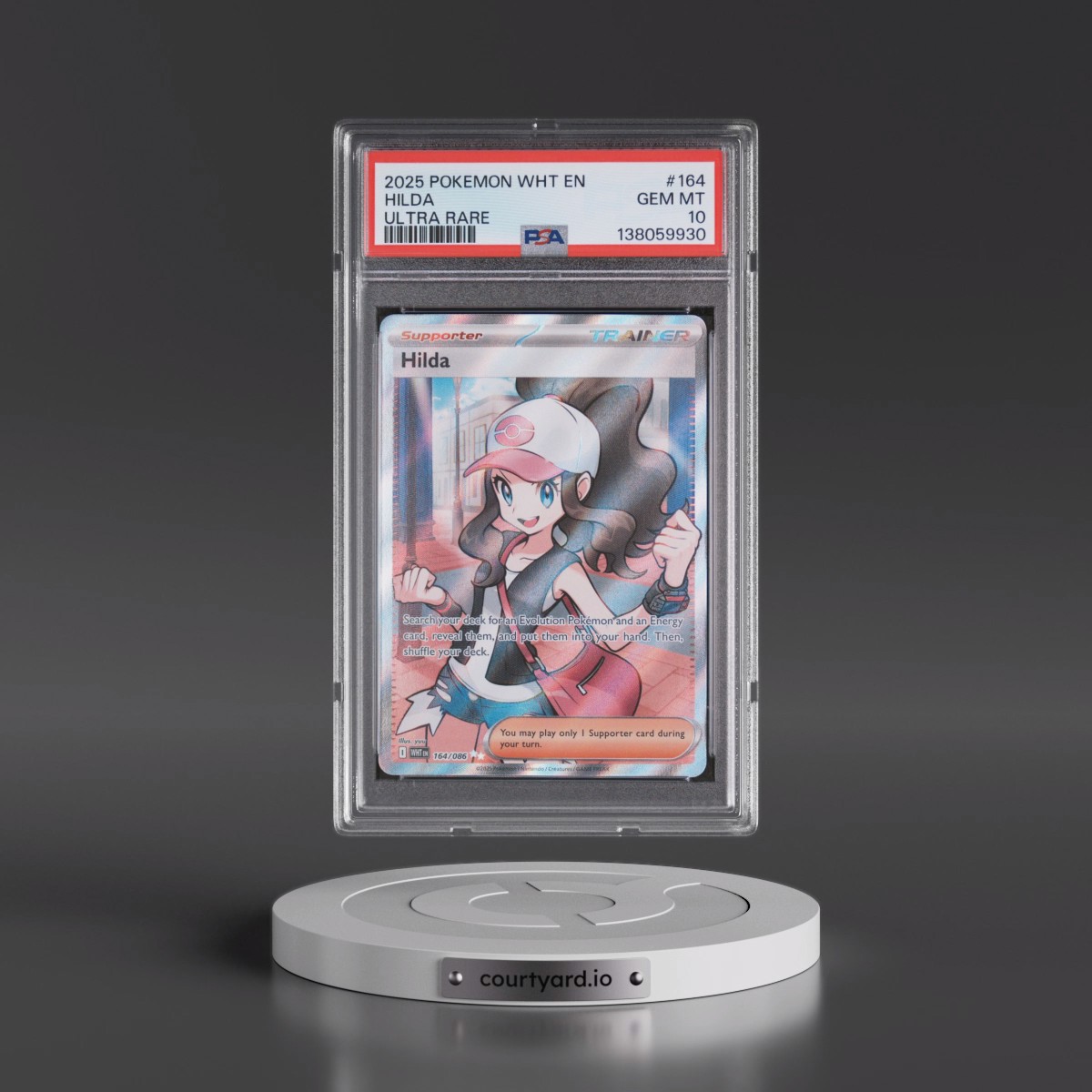 2025 Pokémon Wht EN-White Flare #164 Hilda - Ultra Rare (PSA 10 GEM MINT)