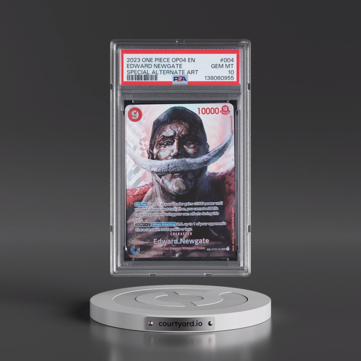 2023 One Piece Kingdoms of Intrigue #004 Edward Newgate - Special Alternate Art (PSA 10 GEM MINT)