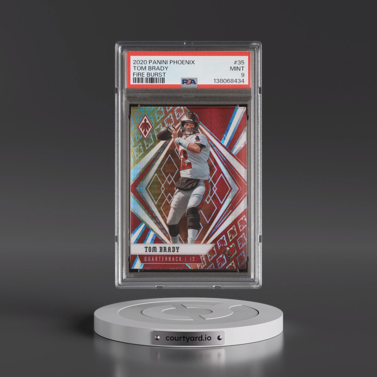 2020 Panini Phoenix Tom Brady - Fire Burst #35 PSA 9