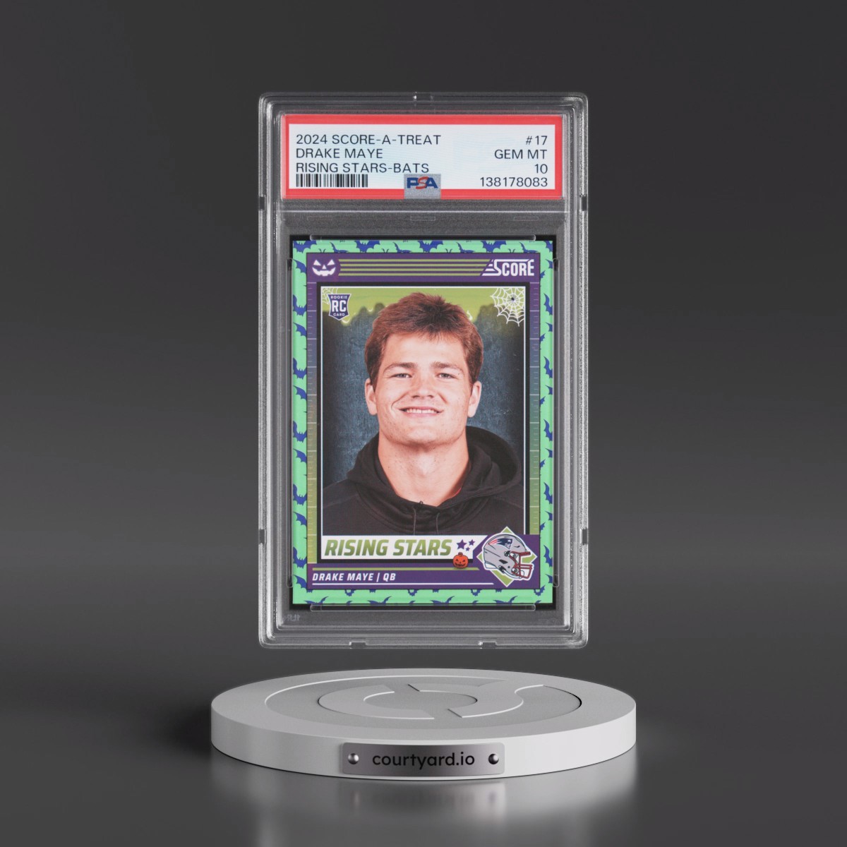 2024 Panini Score-A-Treat Rising Stars #17 Drake Maye - Bats (PSA 10 GEM MINT)