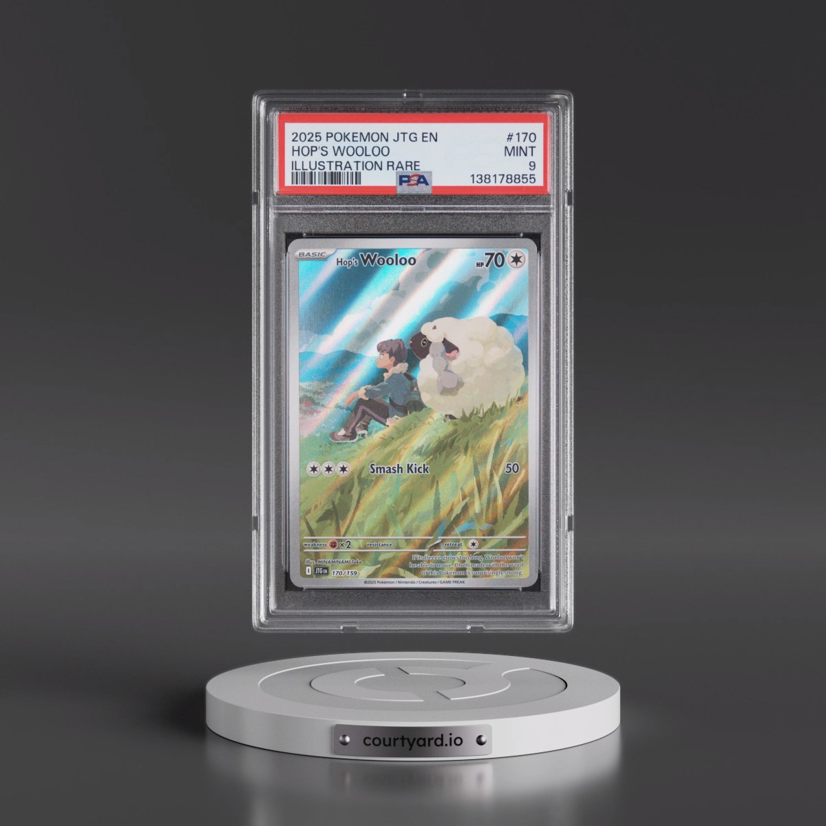 2025 Pokémon Jtg EN-Journey Together #170 Hop's Wooloo - Illustration Rare (PSA 9 MINT)