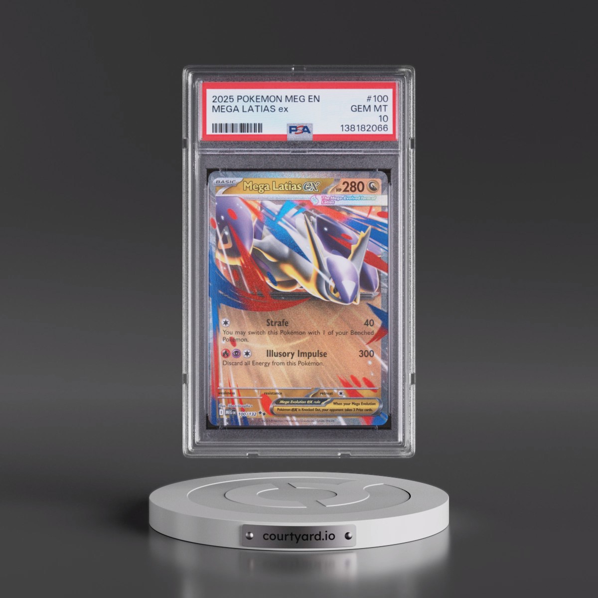 2025 Pokémon Meg EN-Mega Evolution #100 Mega Latias EX - Holo (PSA 10 GEM MINT)