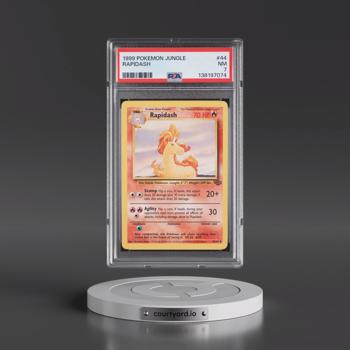 1999 Pokémon Jungle #44 Rapidash (PSA 7 NM)