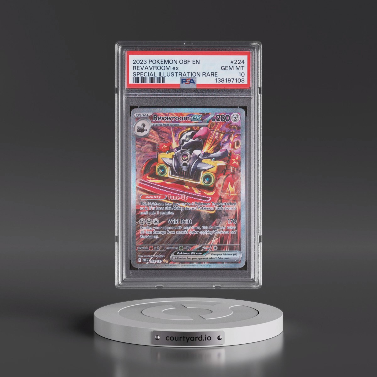 2023 Pokémon Obf EN-Obsidian Flames #224 Revavroom EX - Holo Special Illustration Rare (PSA 10 GEM MINT)