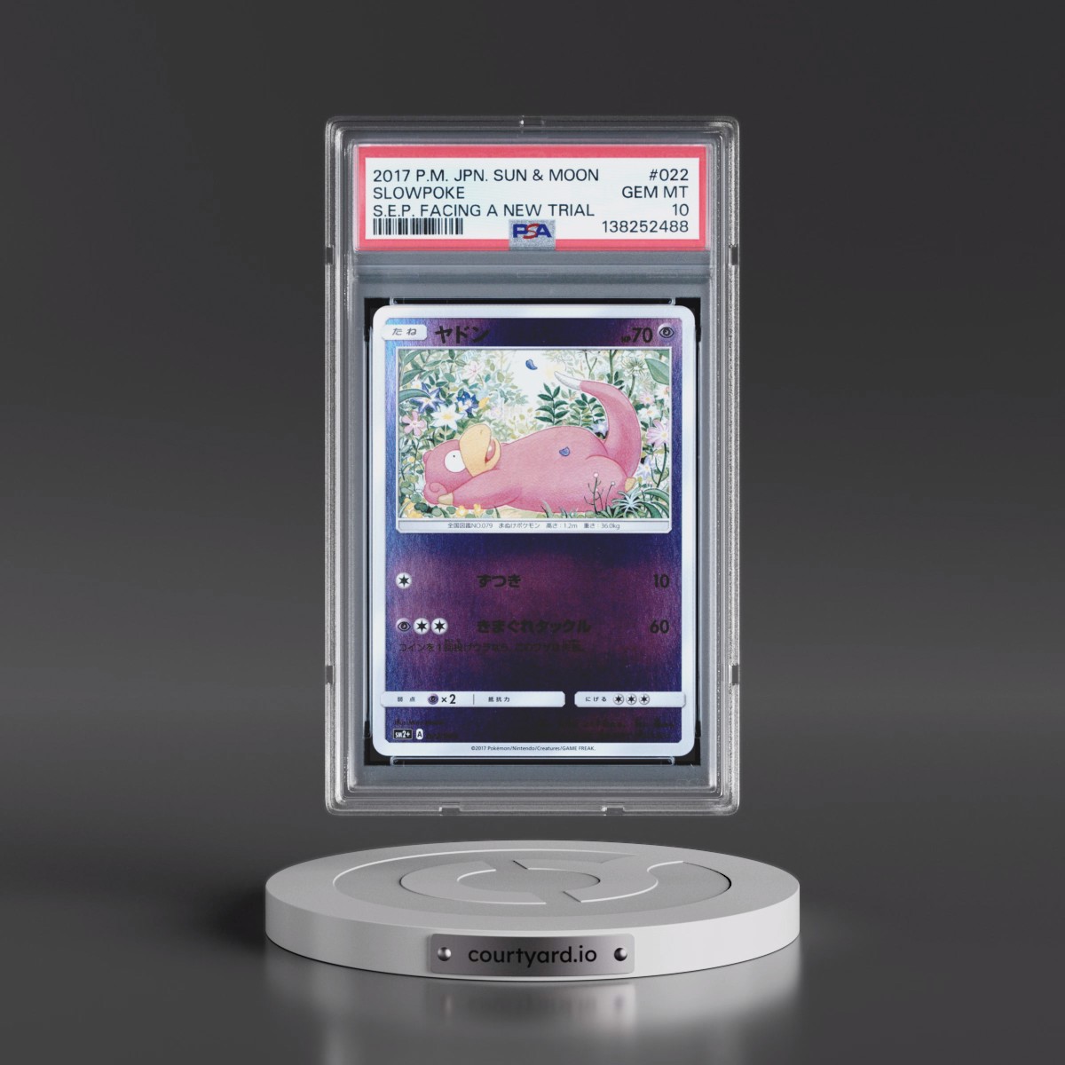 2017 Pokémon Sun & Moon Strength Expansion Pack Facing A New Trial #022 Slowpoke (PSA 10 GEM MINT)