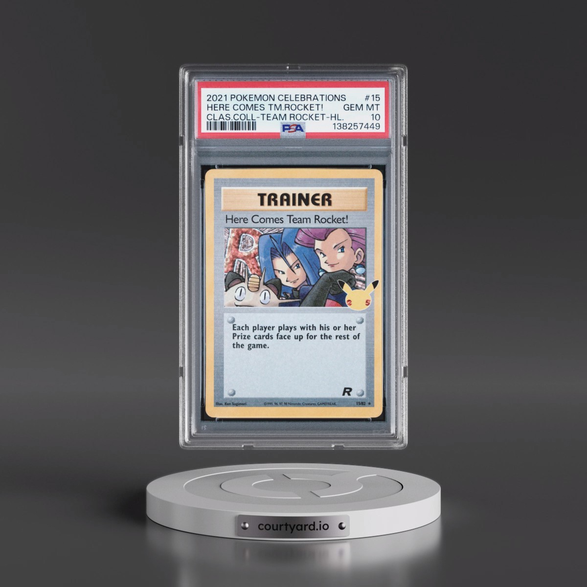 2021 Pokémon Celebrations Classic Collection #15 Here Comes Team Rocket! - Holo (PSA 10 GEM MINT)