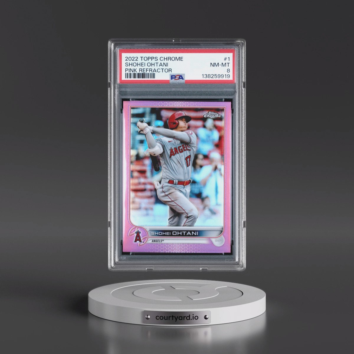 2022 Topps Chrome #1 Shohei Ohtani - Pink Refractor (PSA 8 NM-MT)