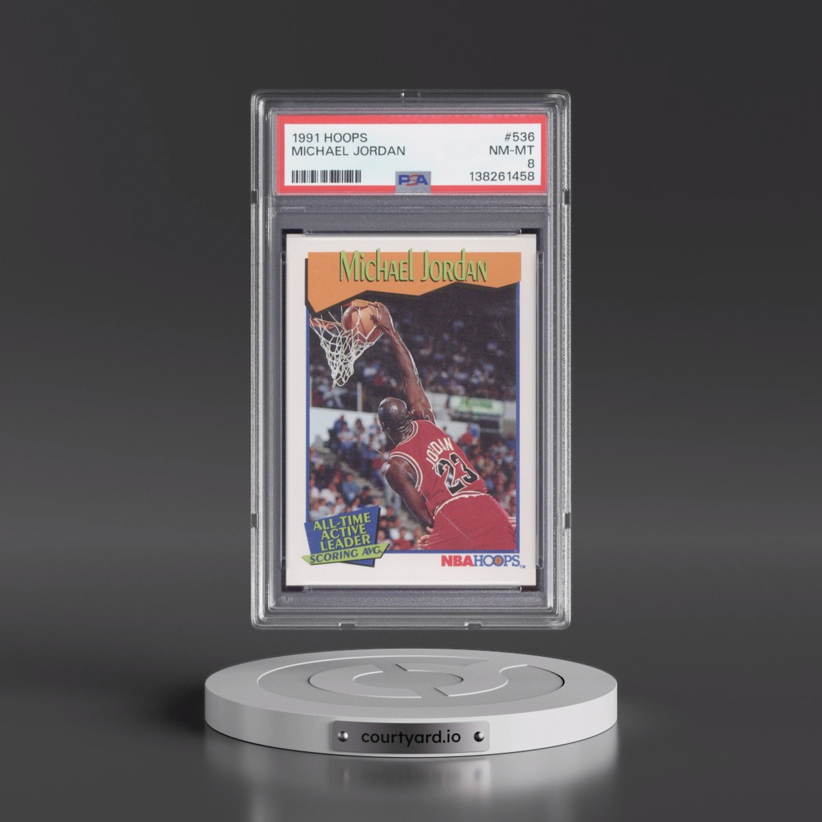 1991 Hoops #536 Michael Jordan (PSA 8 NM-MT)