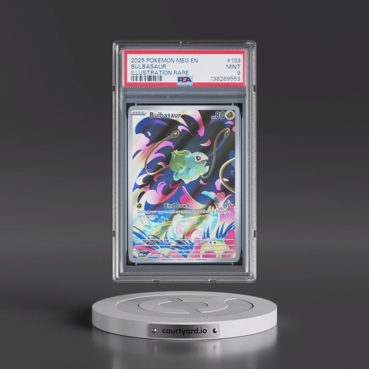 2025 Pokémon Meg EN-Mega Evolution #133 Bulbasaur - Illustration Rare (PSA 9 MINT)