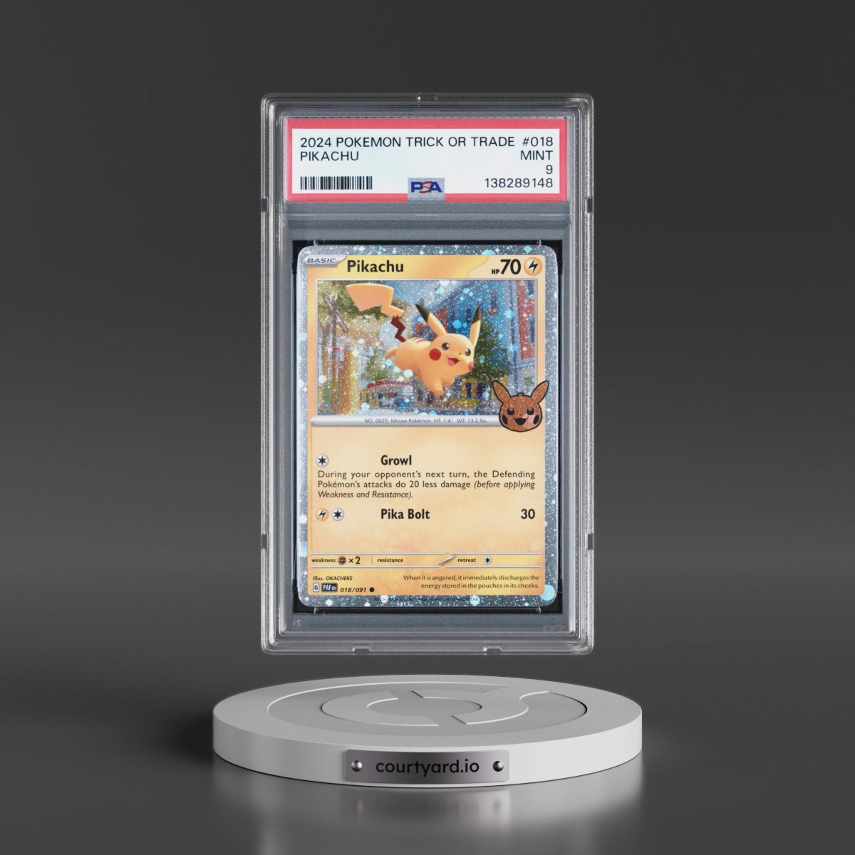 2024 Pokémon Trick or Trade #018 Pikachu (PSA 9 MINT)