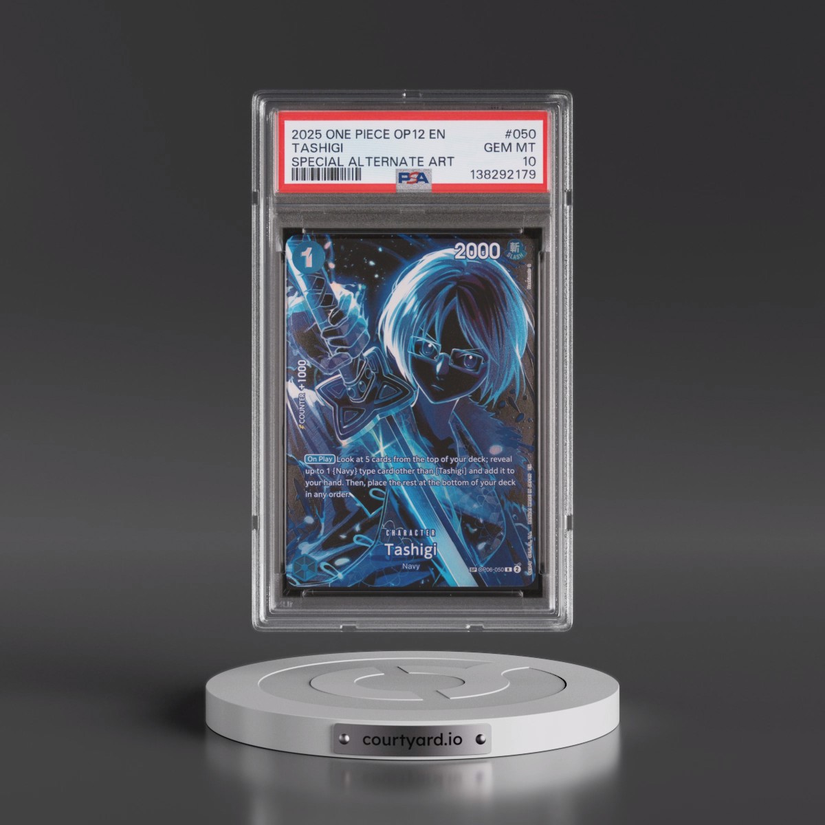 2025 One Piece OP12-Legacy of the Master Tashigi - Special Alternate Art #050 PSA 10