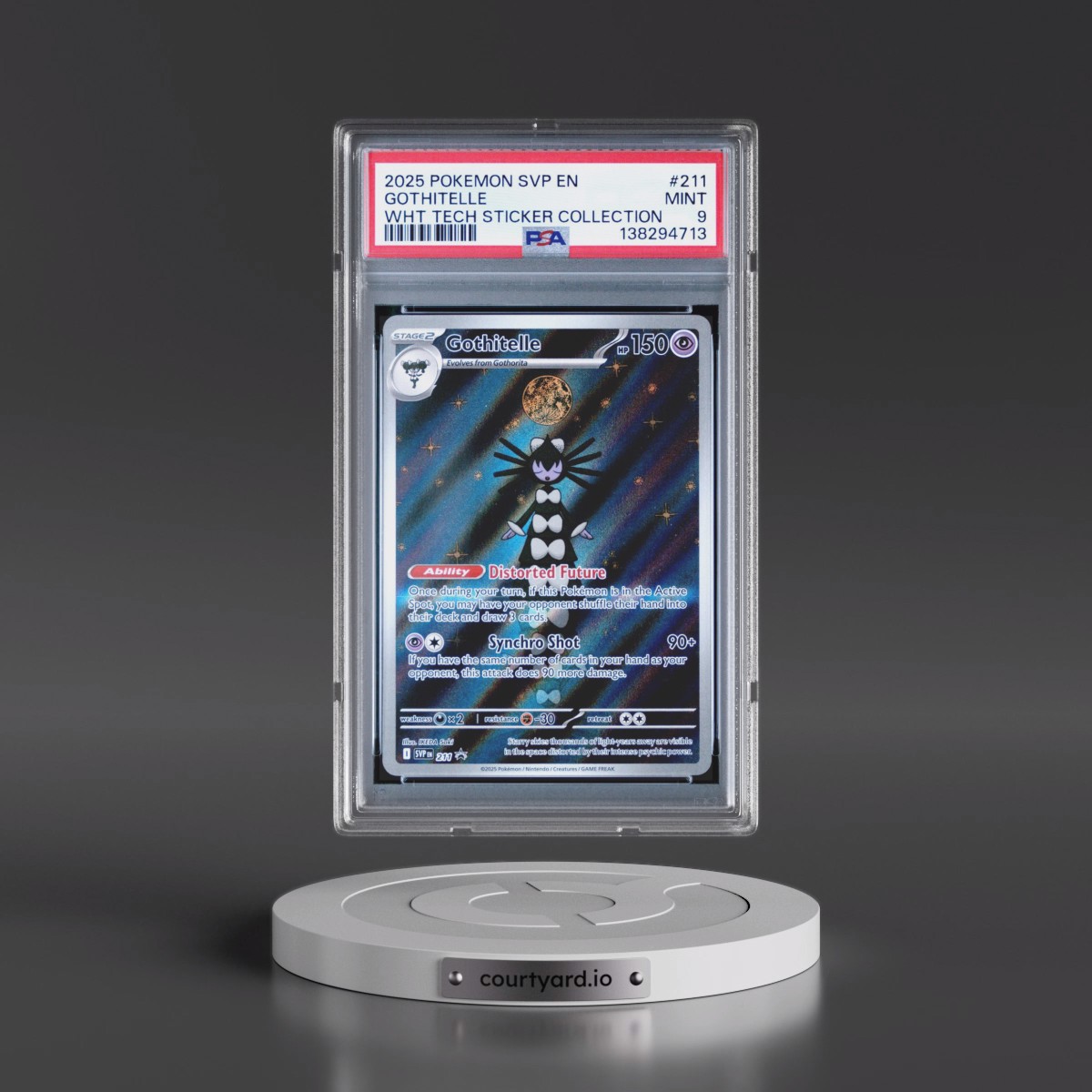 2025 Pokémon Svp EN-SV Black Star Promo #211 Gothitelle - White Flare Tech Sticker Collection (PSA 9 MINT)