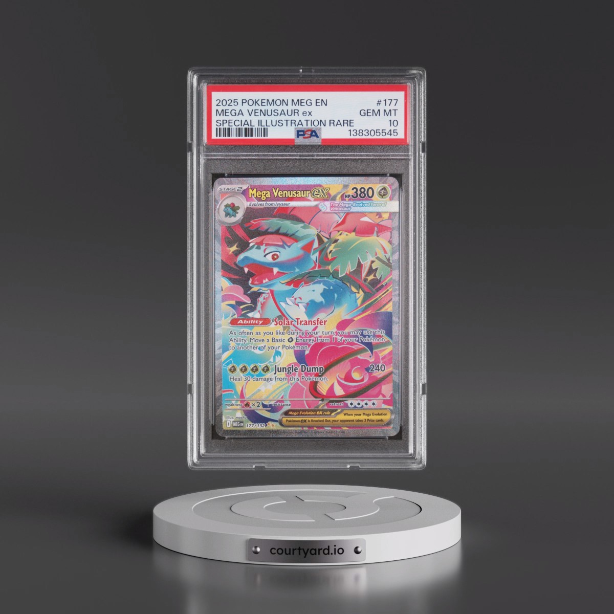 2025 Pokémon Meg EN-Mega Evolution #177 Mega Venusaur EX - Holo Special Illustration Rare (PSA 10 GEM MINT)