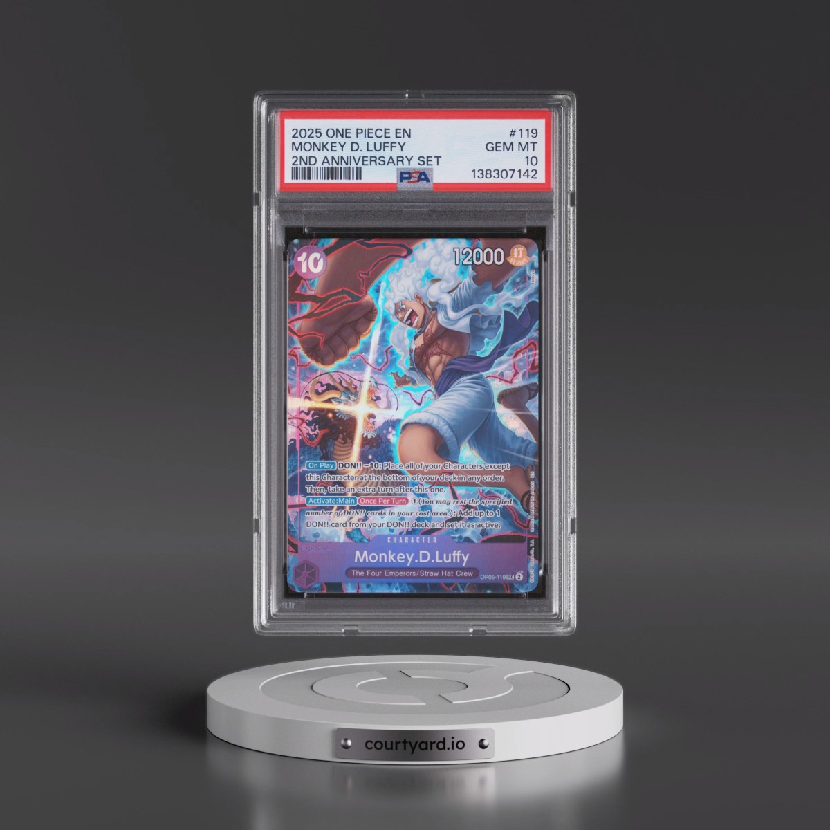2025 One Piece English Version 2nd Anniversary Set #119 Monkey D. Luffy (PSA 10 GEM MINT)