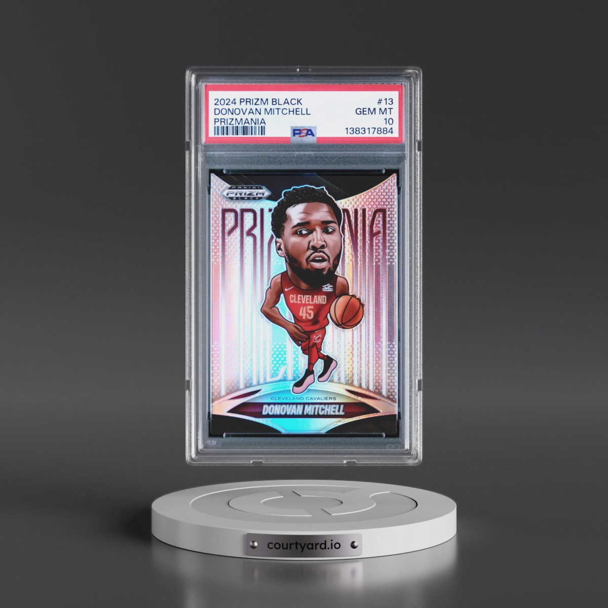 2024 Panini Prizm Black Prizmania #13 Donovan Mitchell (PSA 10 GEM MINT)
