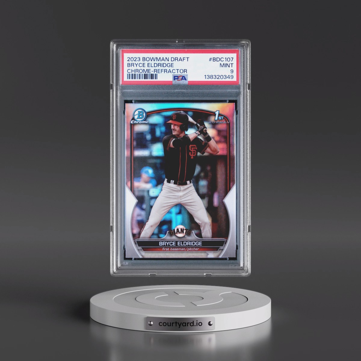 2023 Bowman Draft #BDC107 Bryce Eldridge - Chrome-Refractor (PSA 9 MINT)