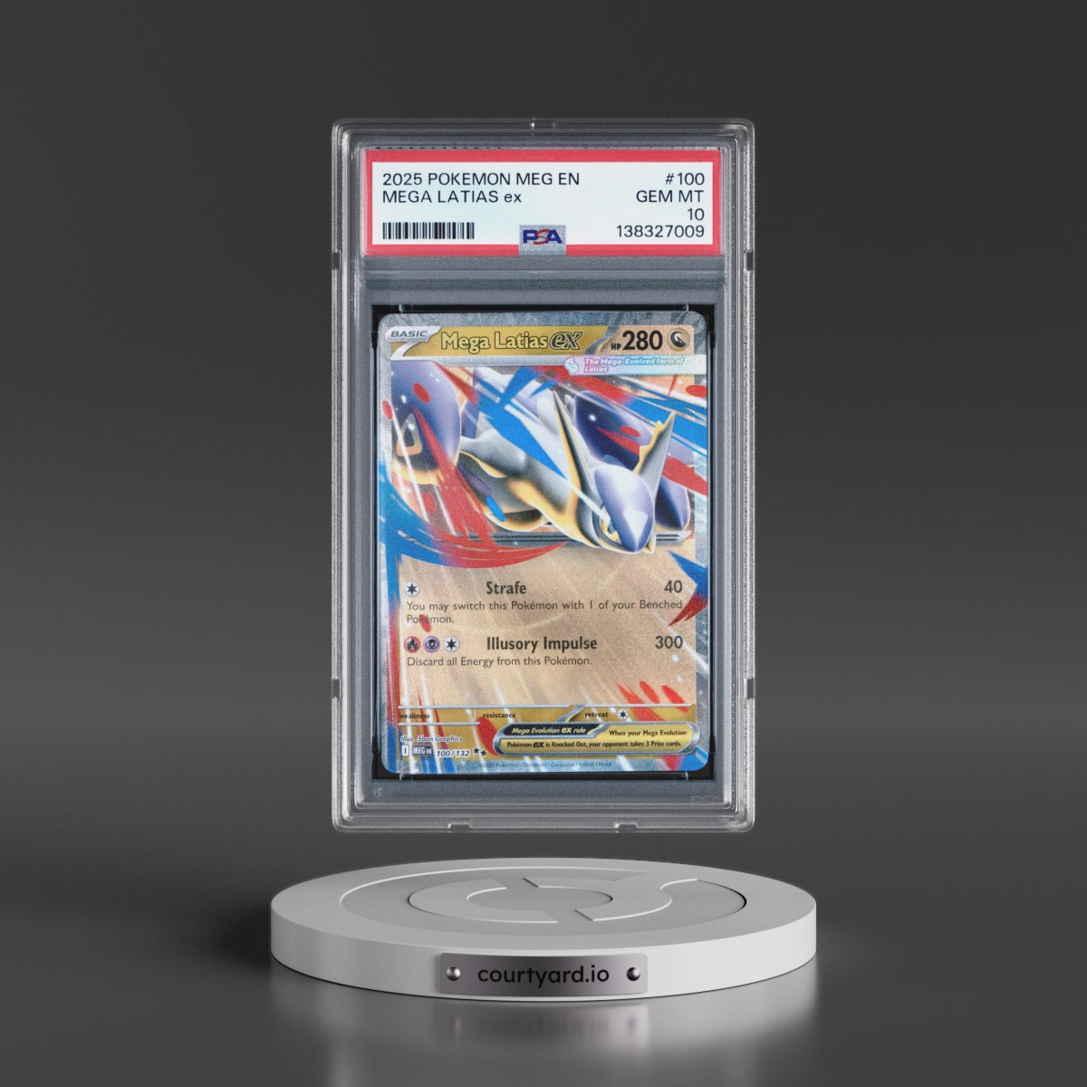 2025 Pokémon Meg EN-Mega Evolution #100 Mega Latias EX - Holo (PSA 10 GEM MINT)