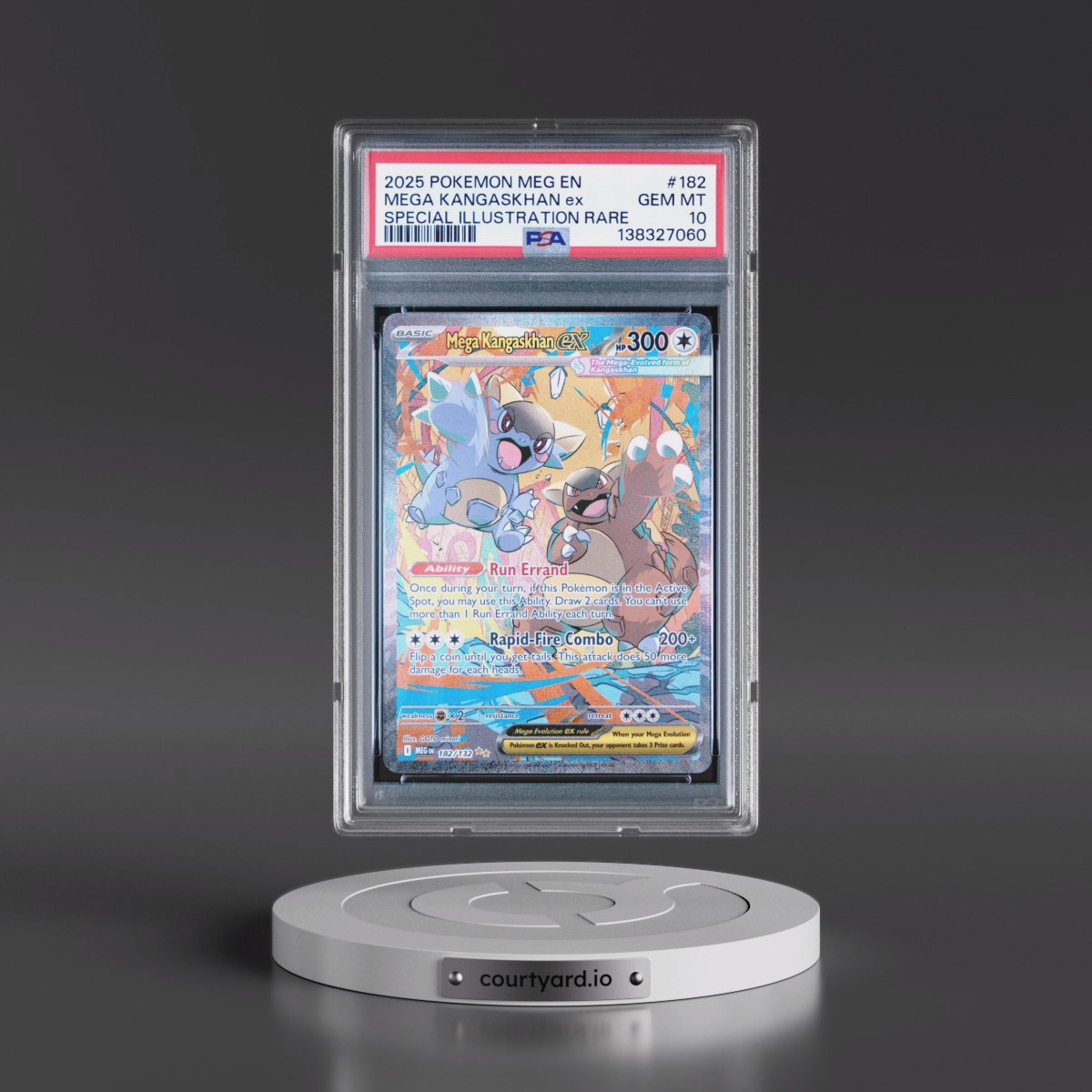 2025 Pokémon Meg EN-Mega Evolution #182 Mega Kangaskhan EX - Holo Special Illustration Rare (PSA 10 GEM MINT)
